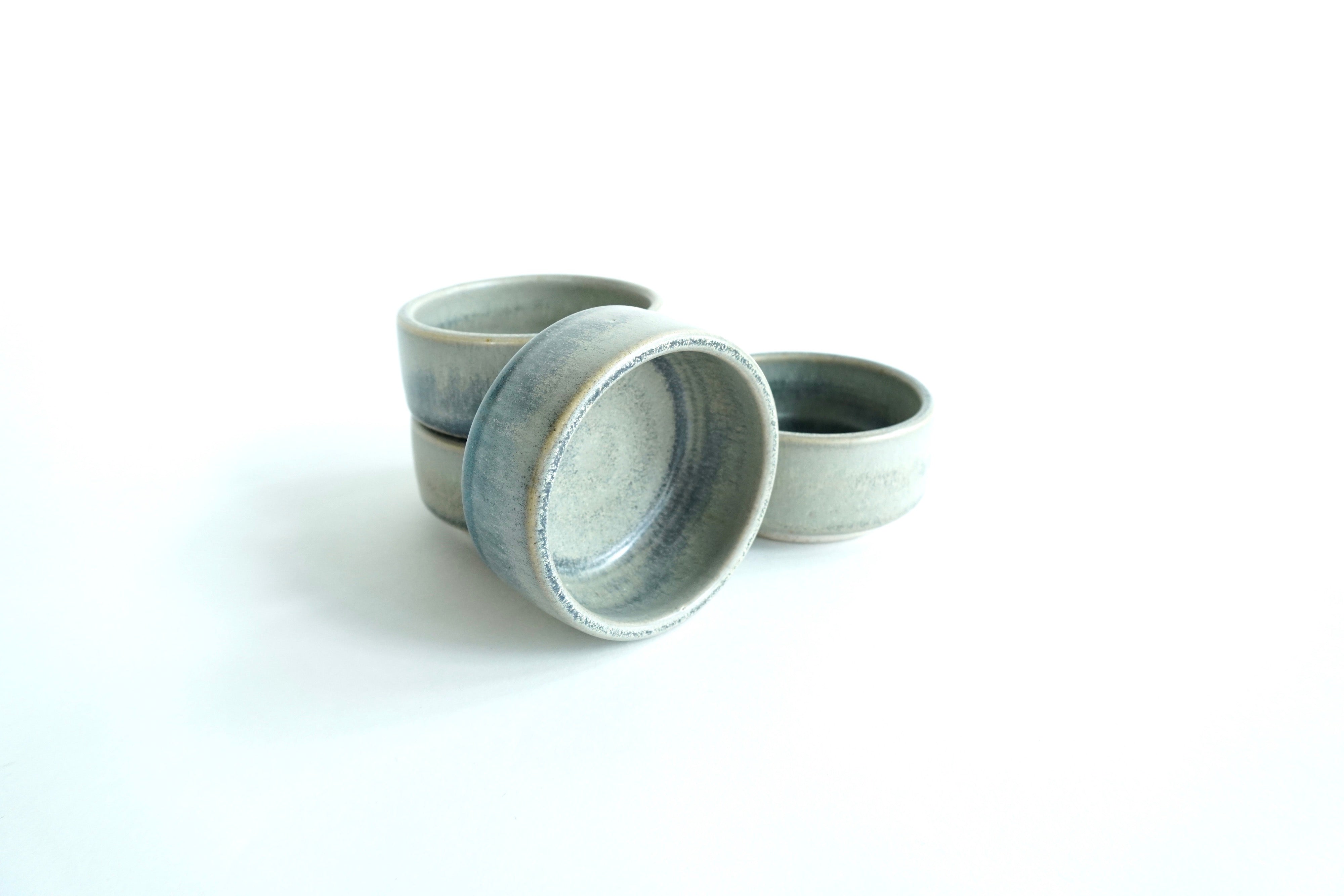 Gris mate | Set de 4 ramekins xl de 4 oz línea rústica