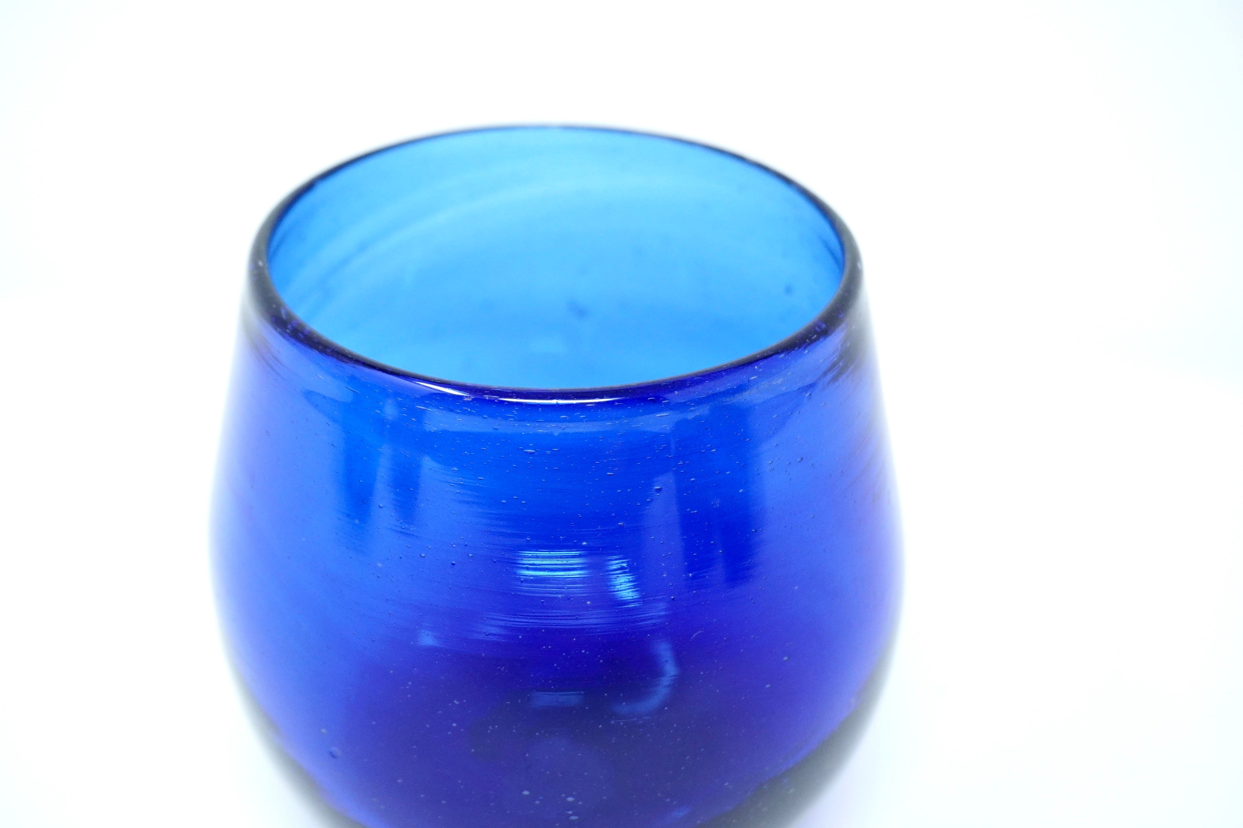 Cobalto stemless | Set de 40 vasos de vidrio soplado