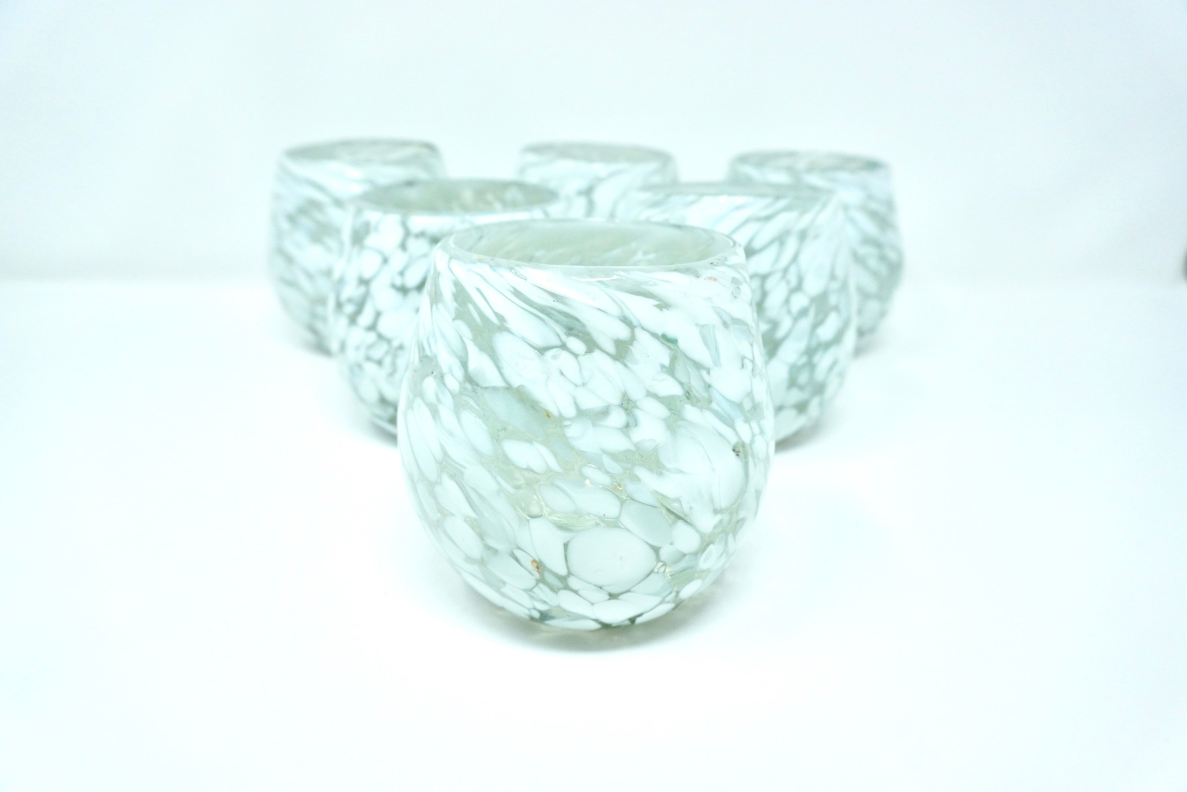 Gardenia stemless | Set de 6 vasos de vidrio soplado