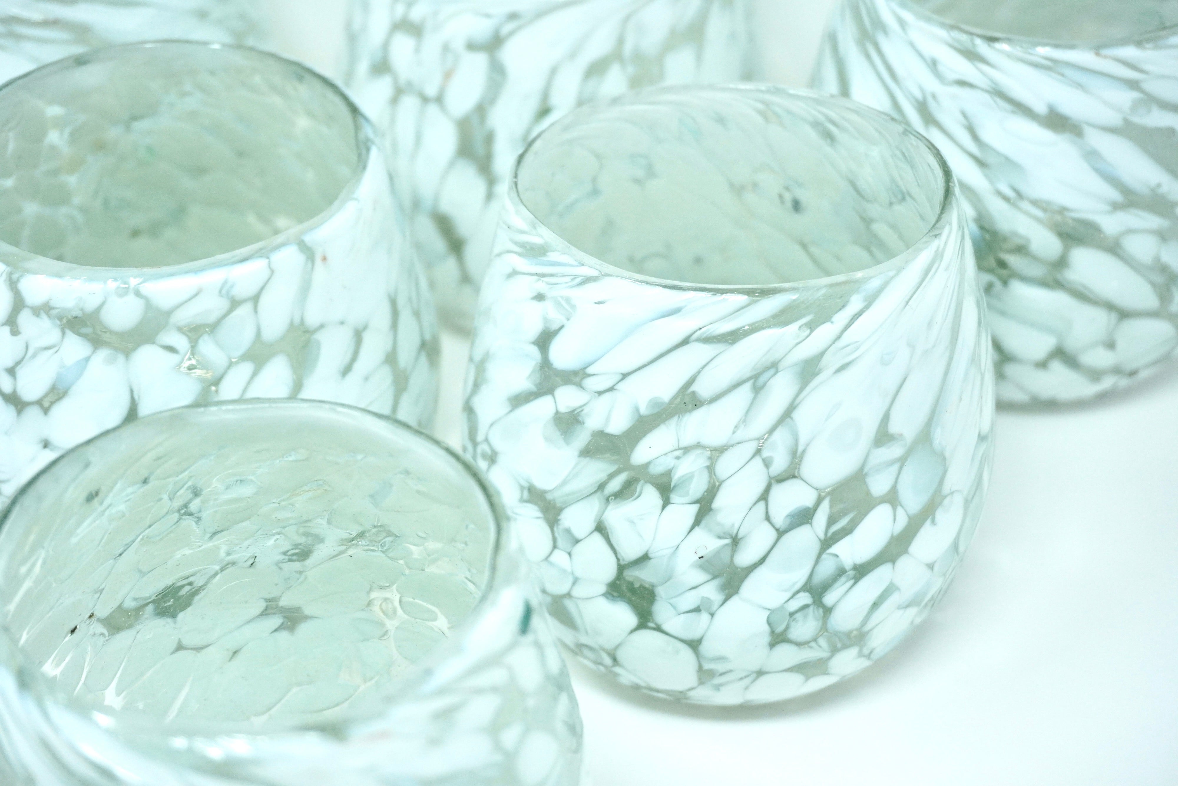 Gardenia stemless | Set de 6 vasos de vidrio soplado