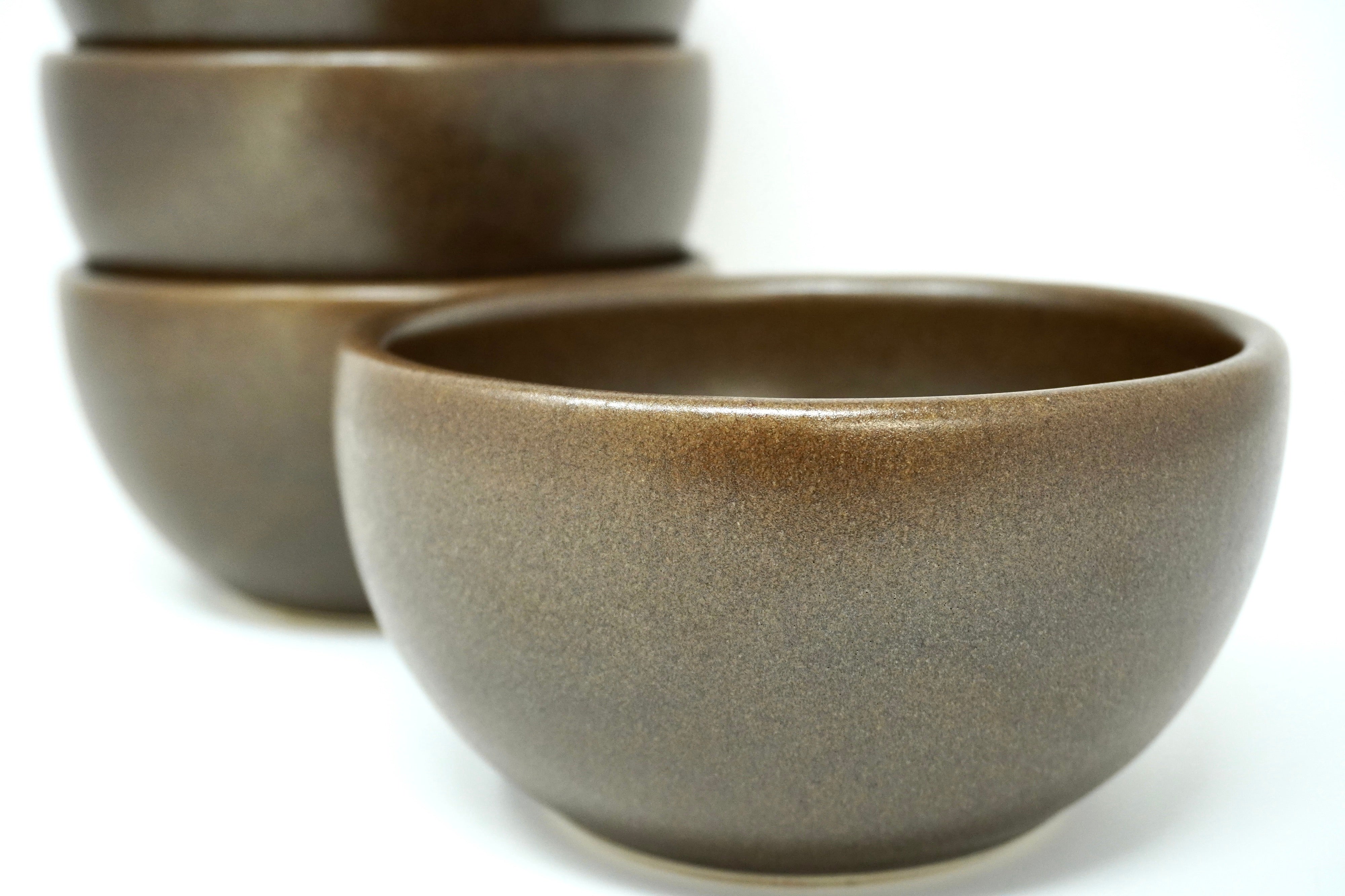 Café mate | Set de 4 bowls consomeros Ø 15 cm línea rústica