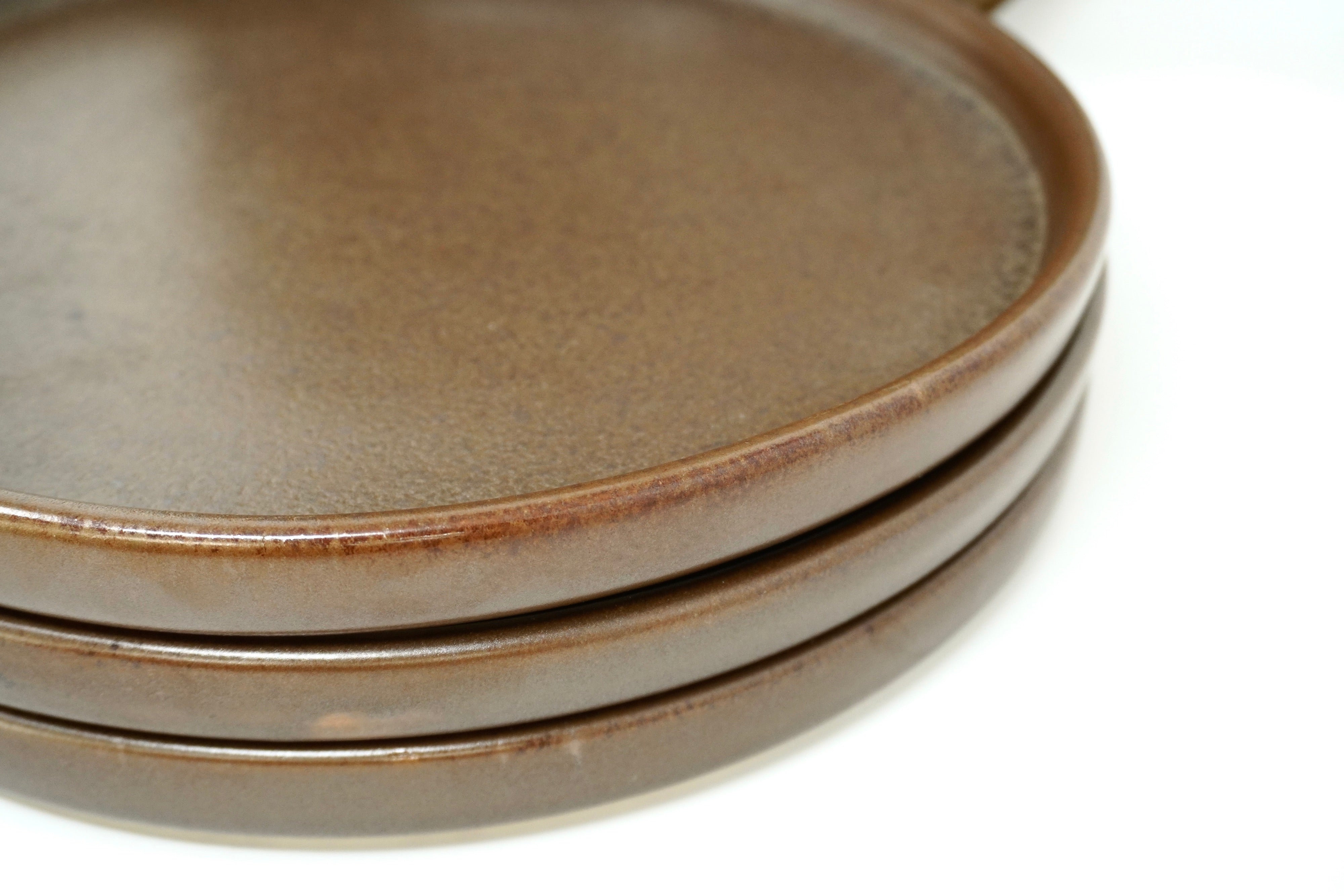 Café mate | Set de 4 platos trinche con pared Ø 26 cm línea rústica