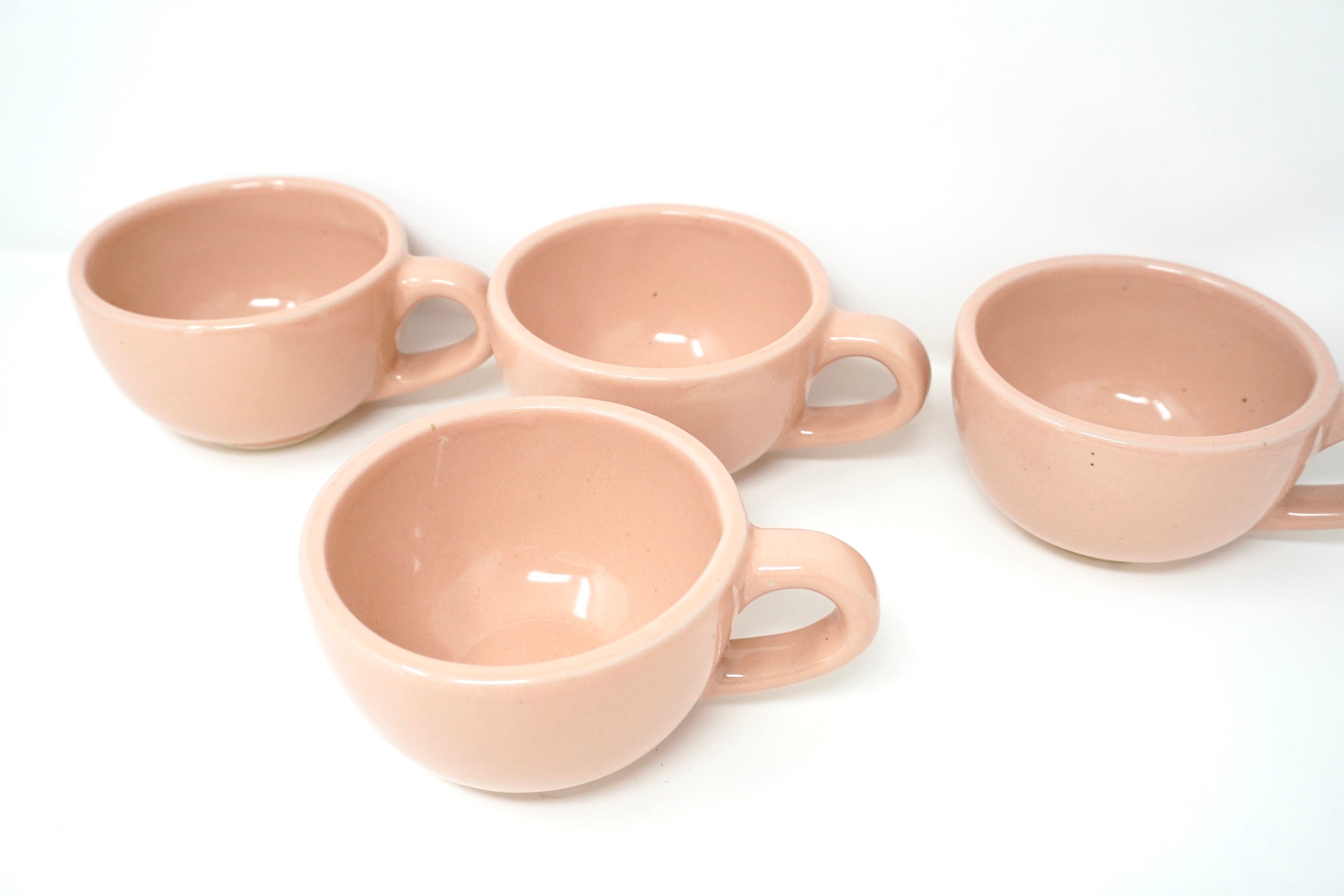 Rosa brillante | Set de 4 tazas arte & latte de 12 oz línea rústica