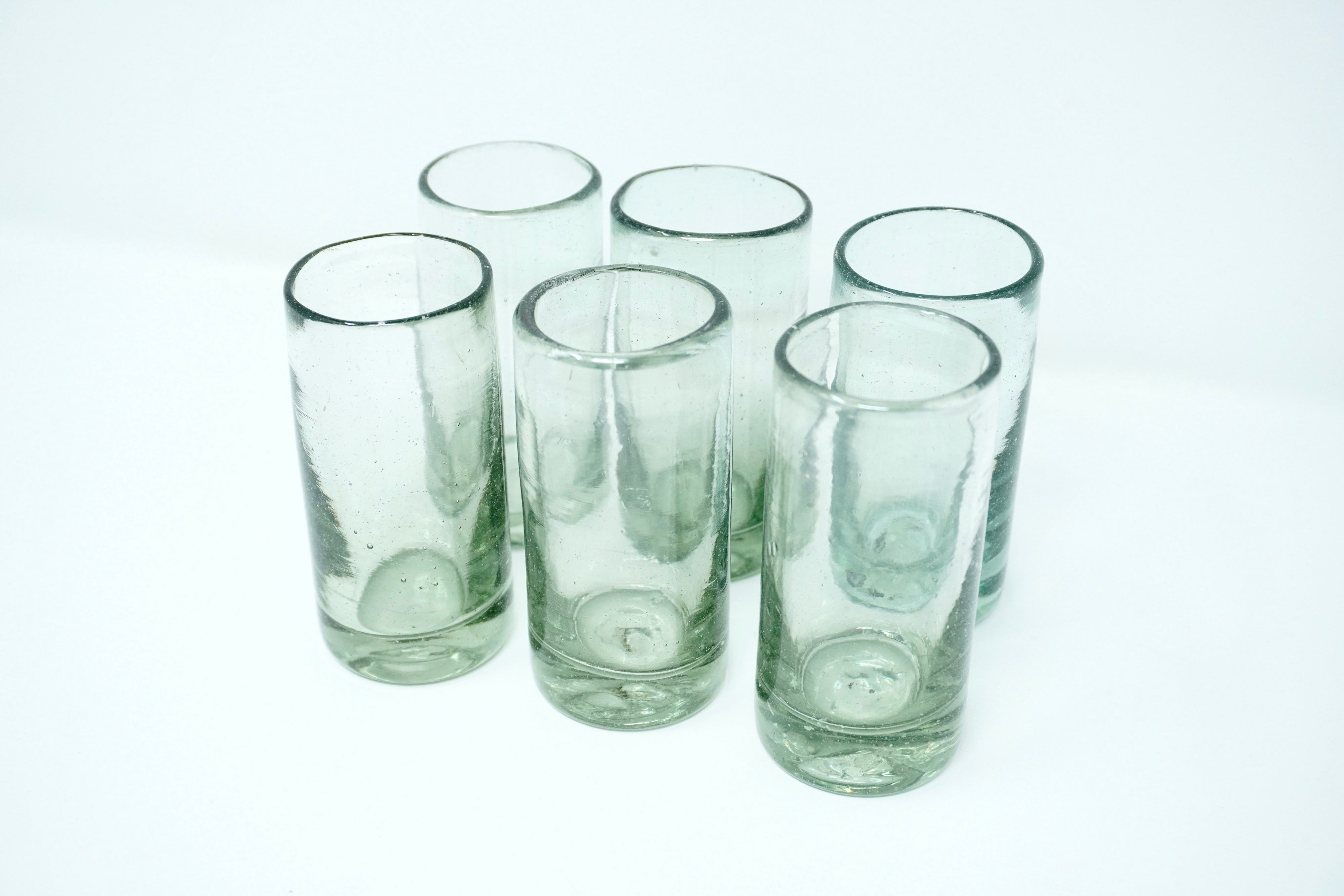 Tradicional alto | Set de 6 tequileros de vidrio soplado