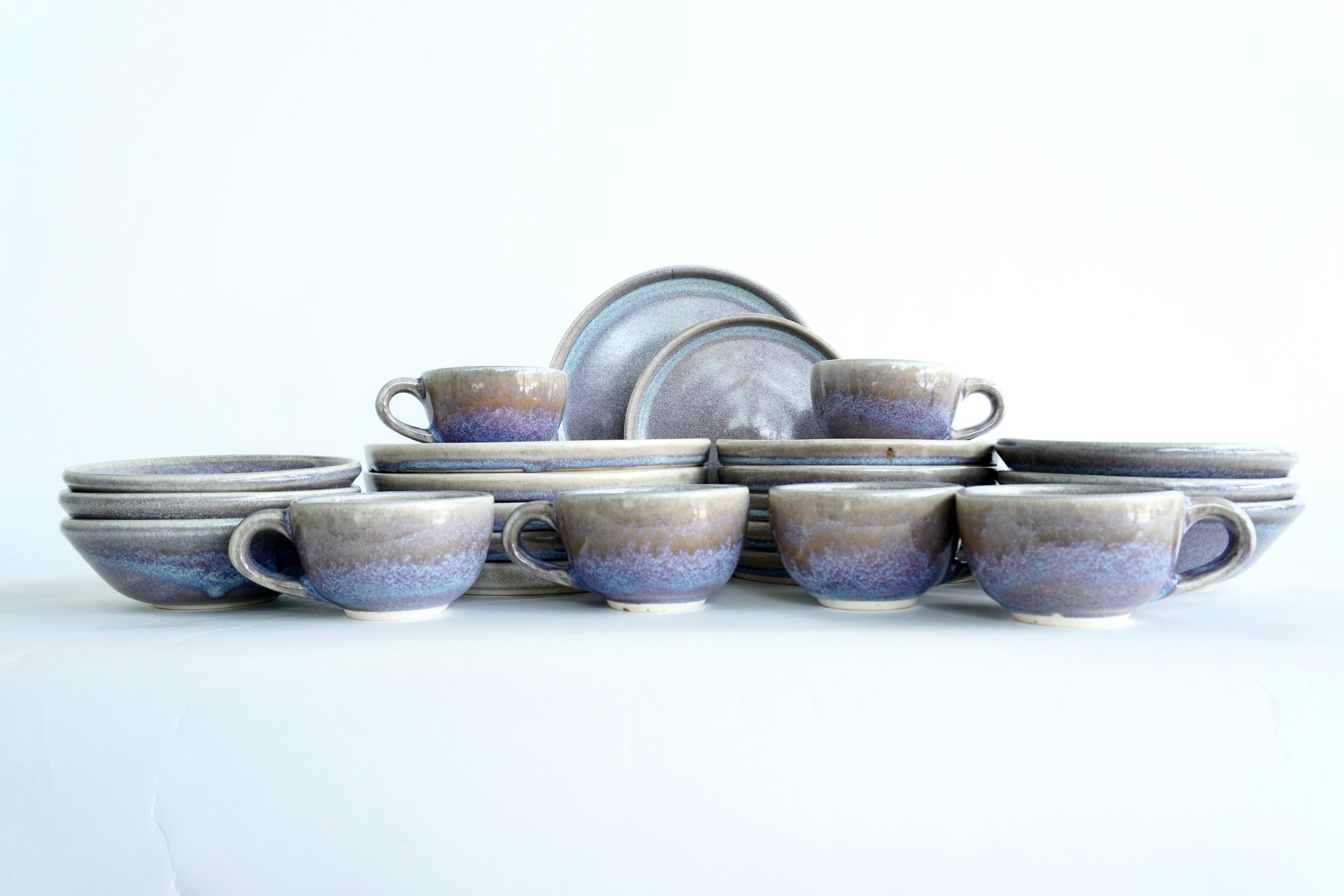 Iris | Set de vajilla línea rústica para 6 personas (con bowls soperos)
