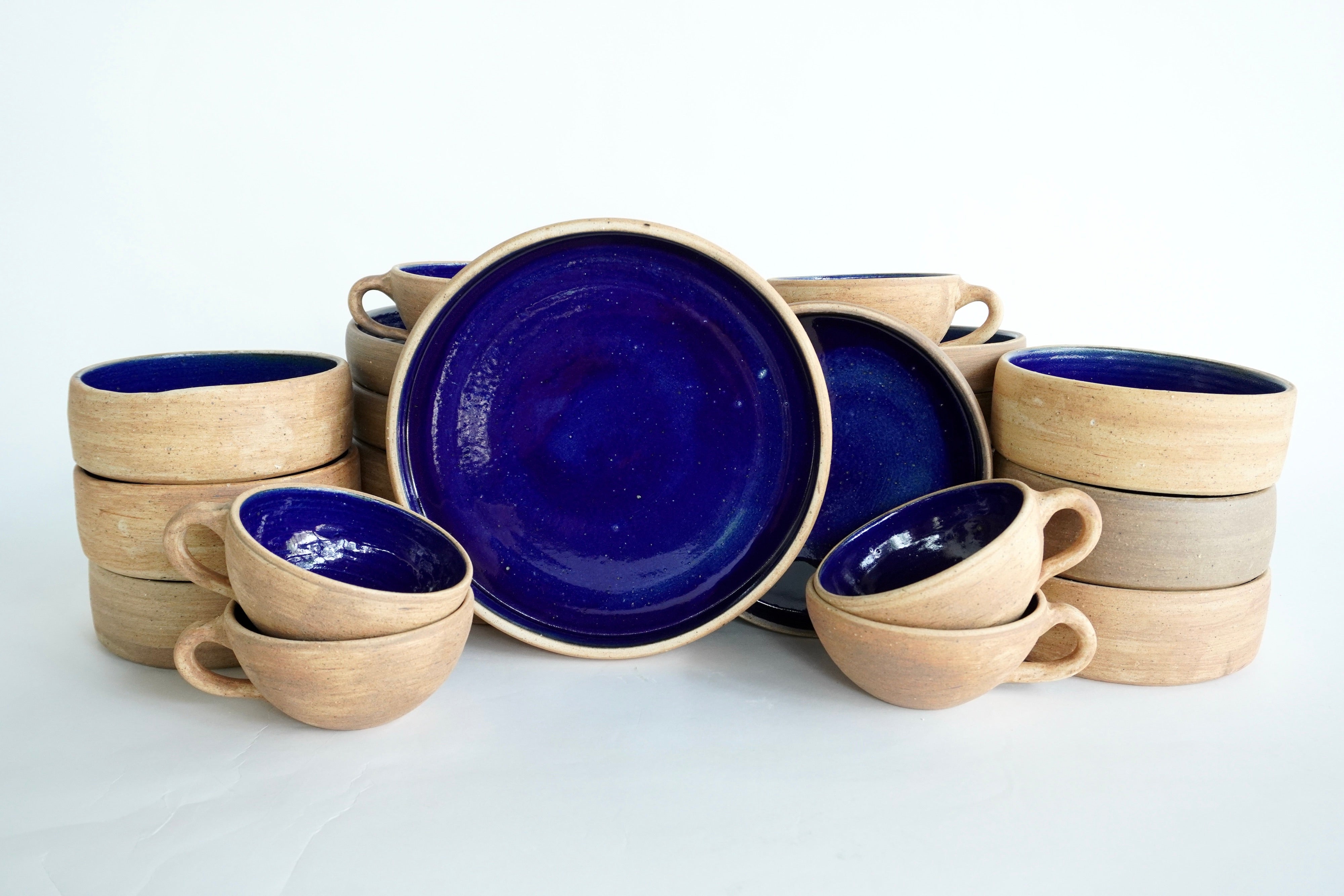 Tierra azul | Set de vajilla línea ancestral para 6 personas
