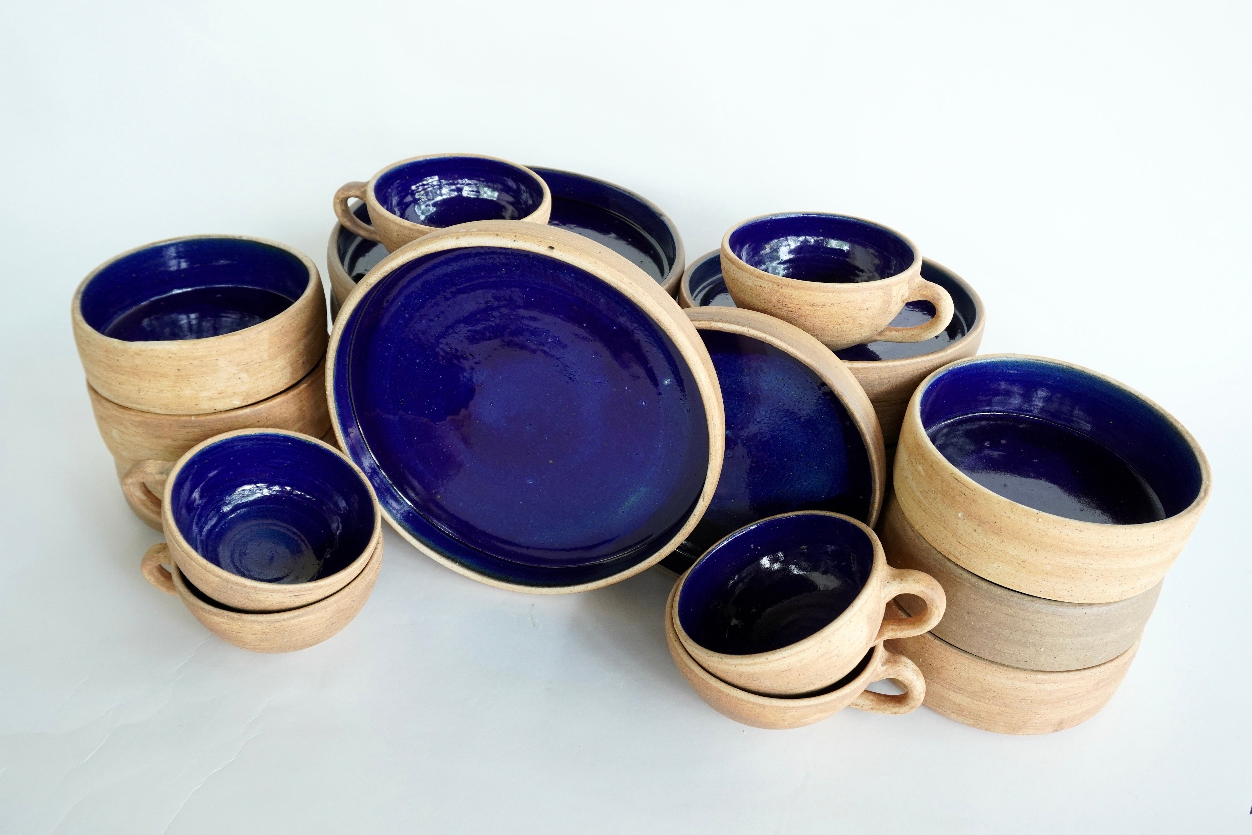 Tierra azul | Set de vajilla línea ancestral para 6 personas