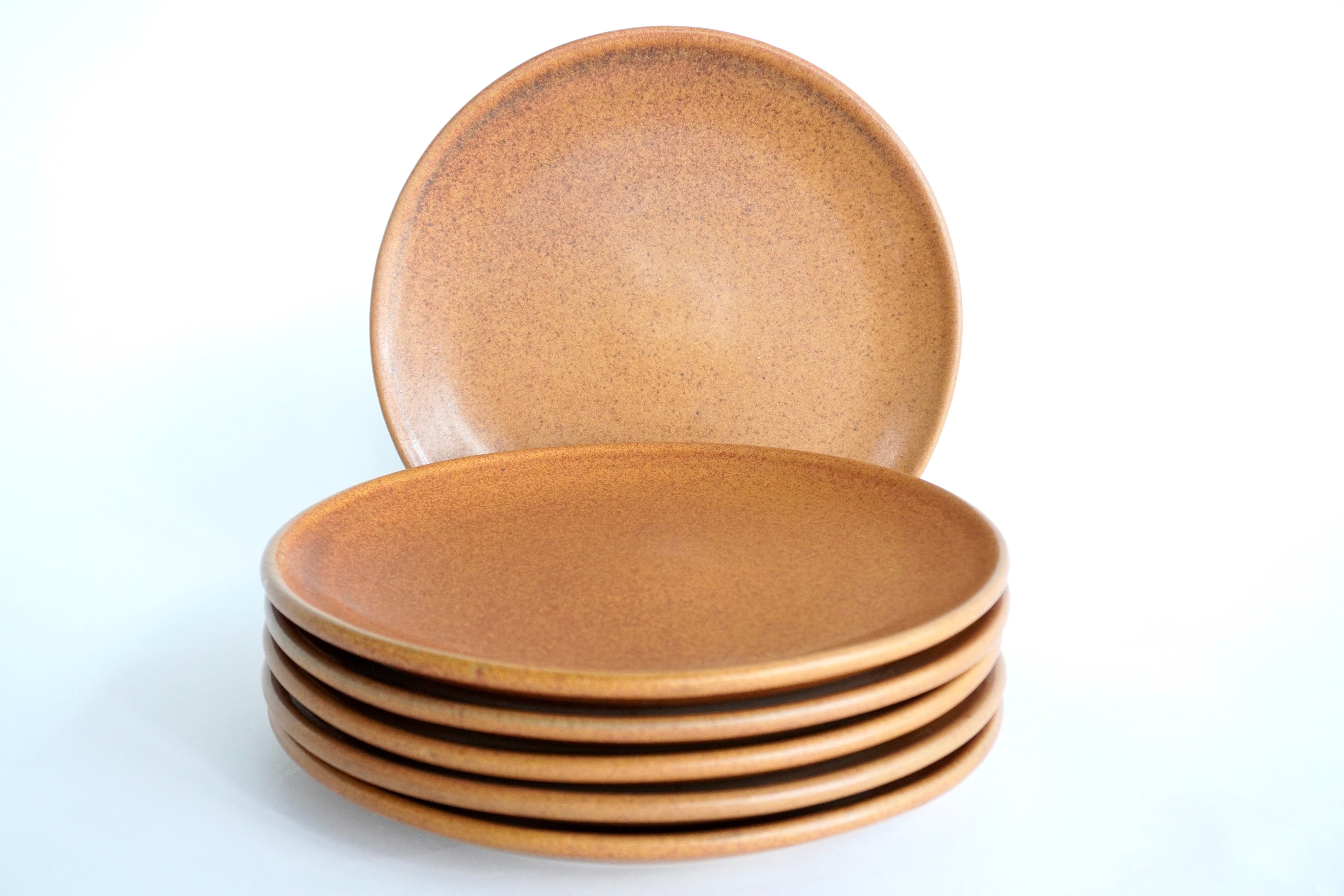 Ladrillo | Set de 6 platos trinche planos Ø 26 cm línea rústica