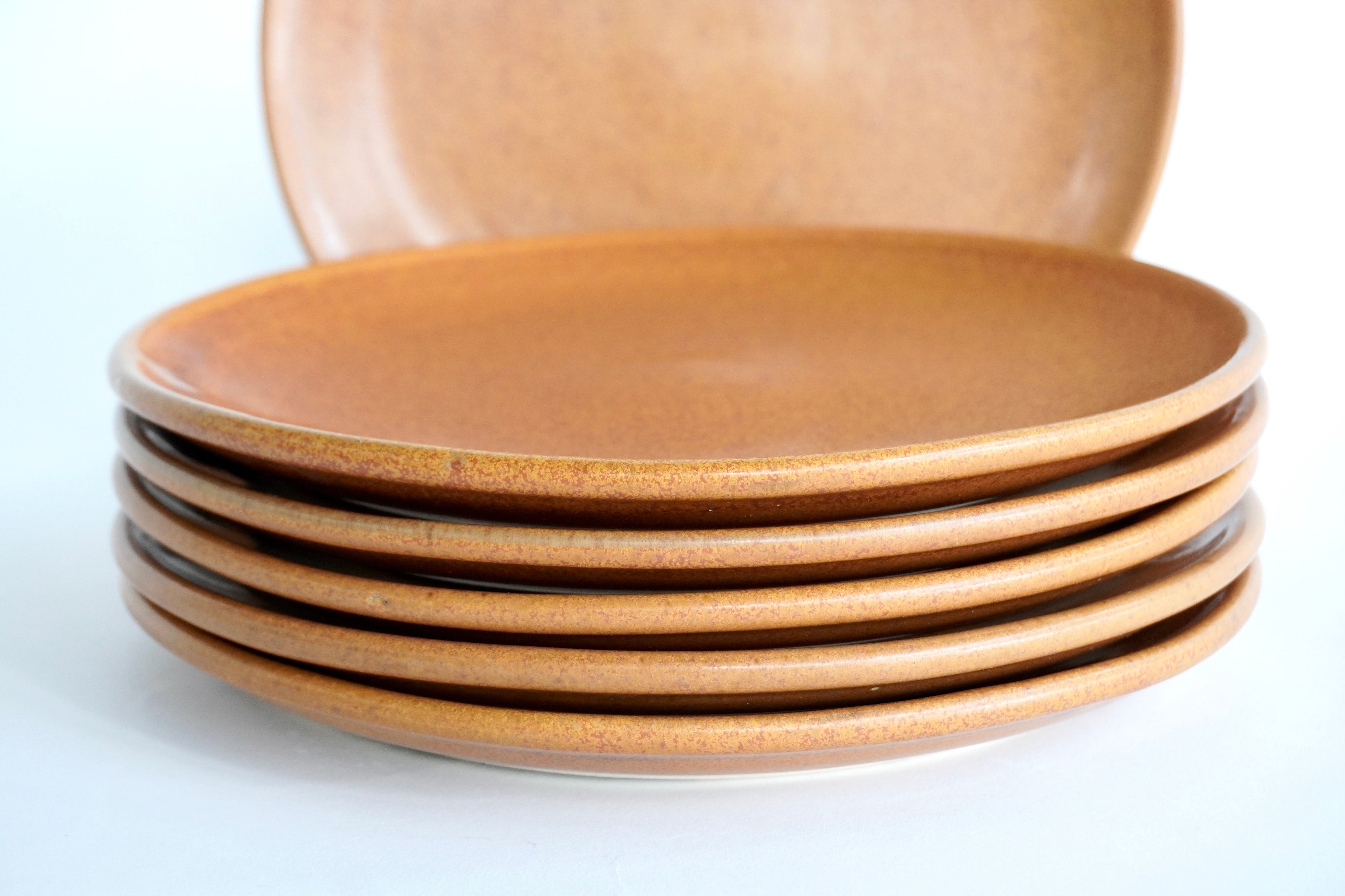 Ladrillo | Set de 6 platos trinche planos Ø 26 cm línea rústica