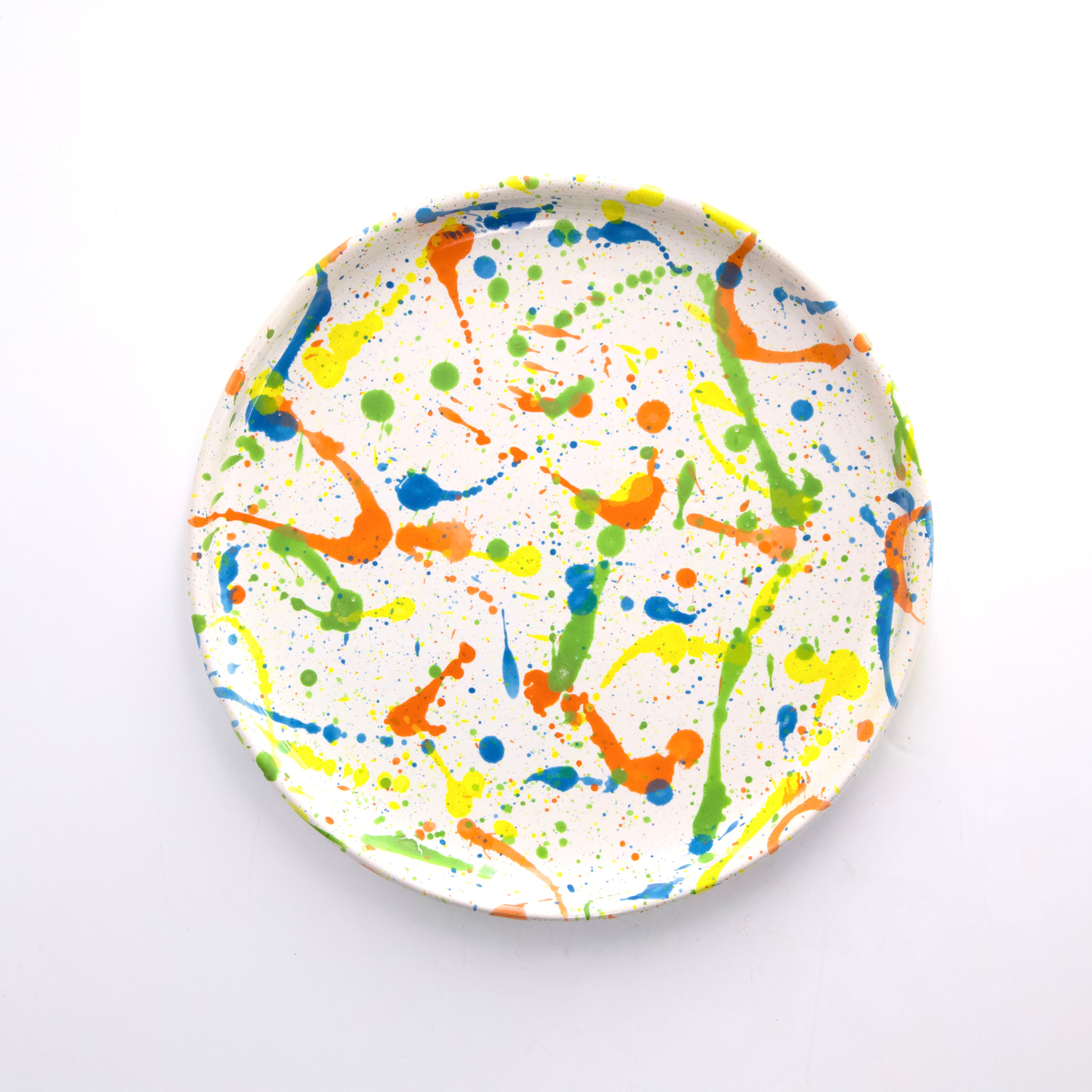 Acuarela brillante | Plato postre con pared Ø 20 cm línea clásica