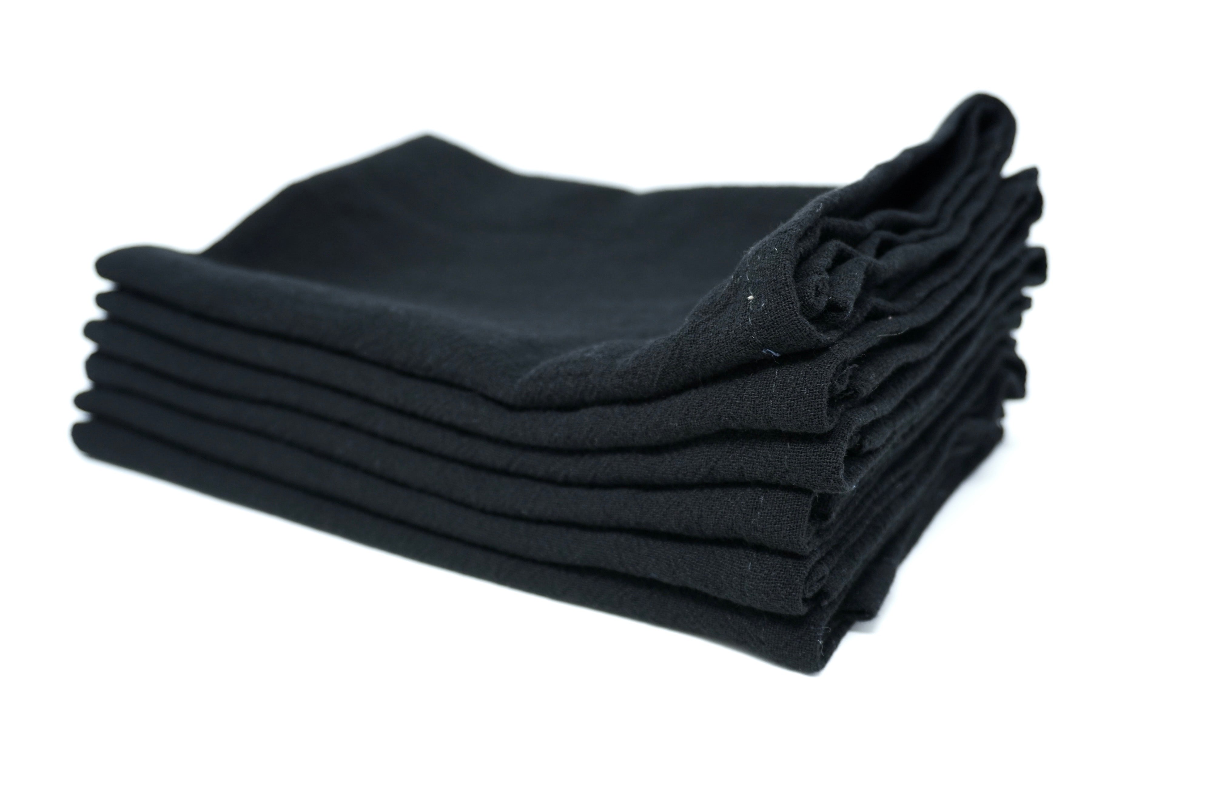 Negro | Set de 6 servilletas de algodón