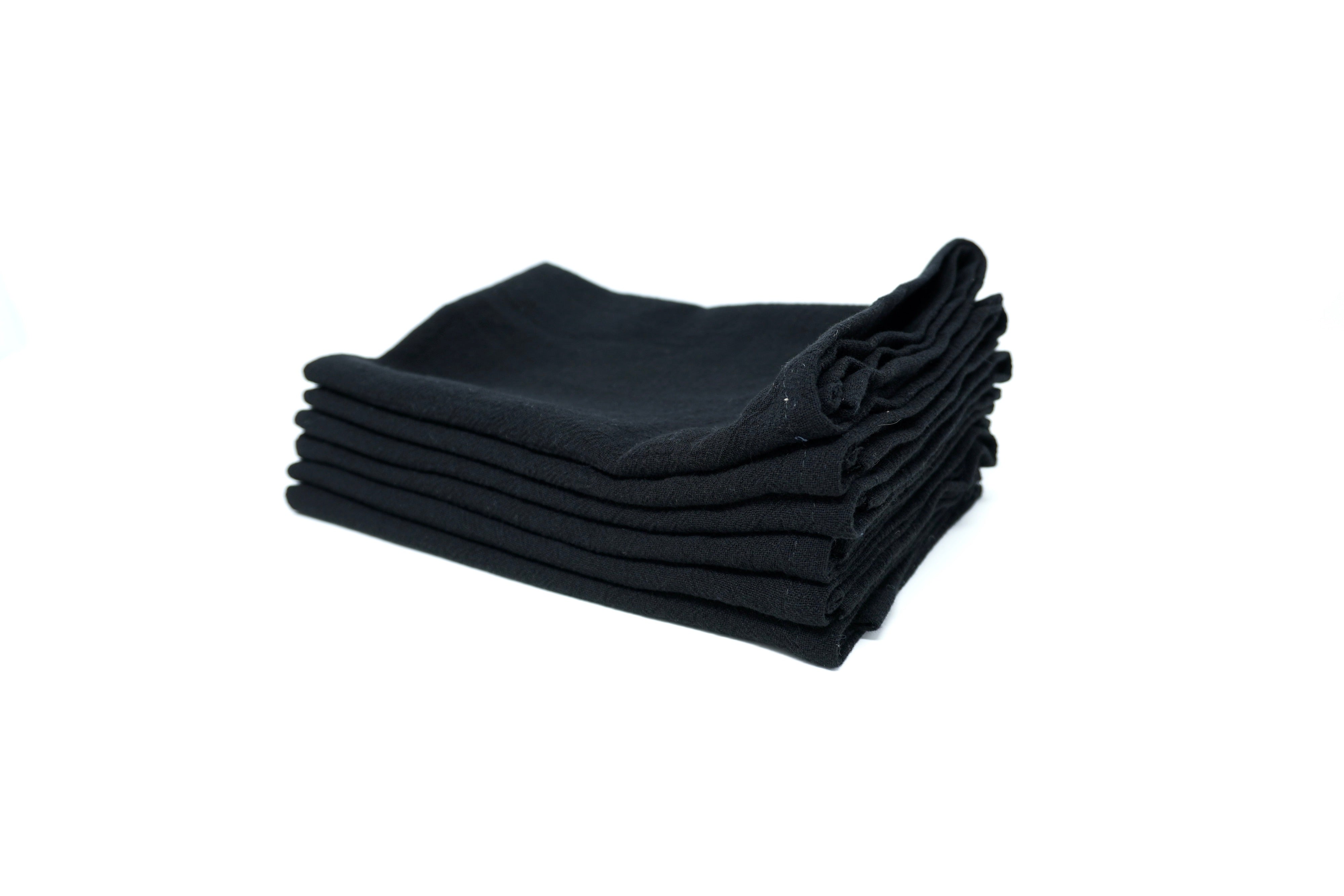 Negro | Set de 6 servilletas de algodón