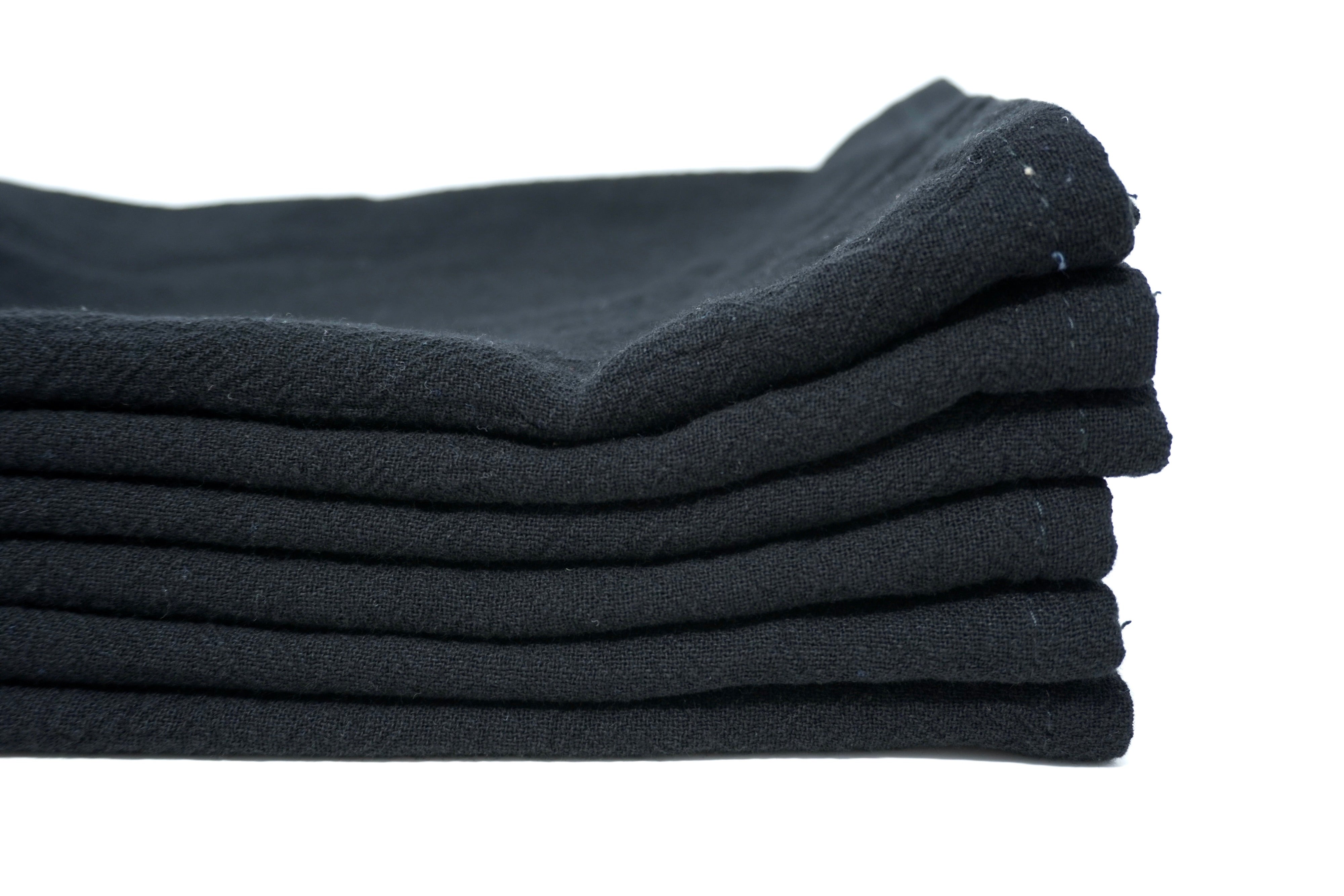 Negro | Set de 6 servilletas de algodón