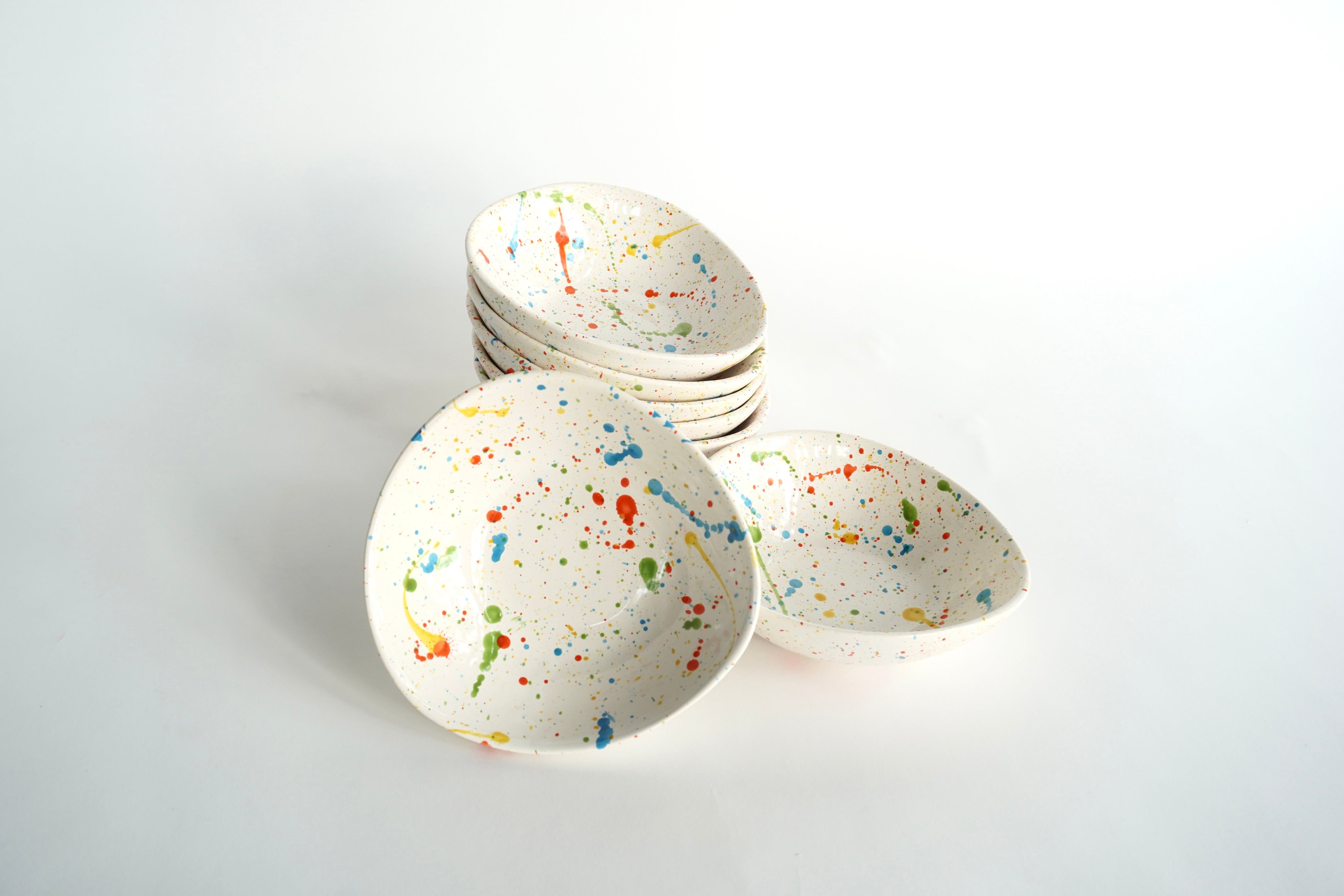 Acuarela Brillante Set de 6 Bowls Irregulares