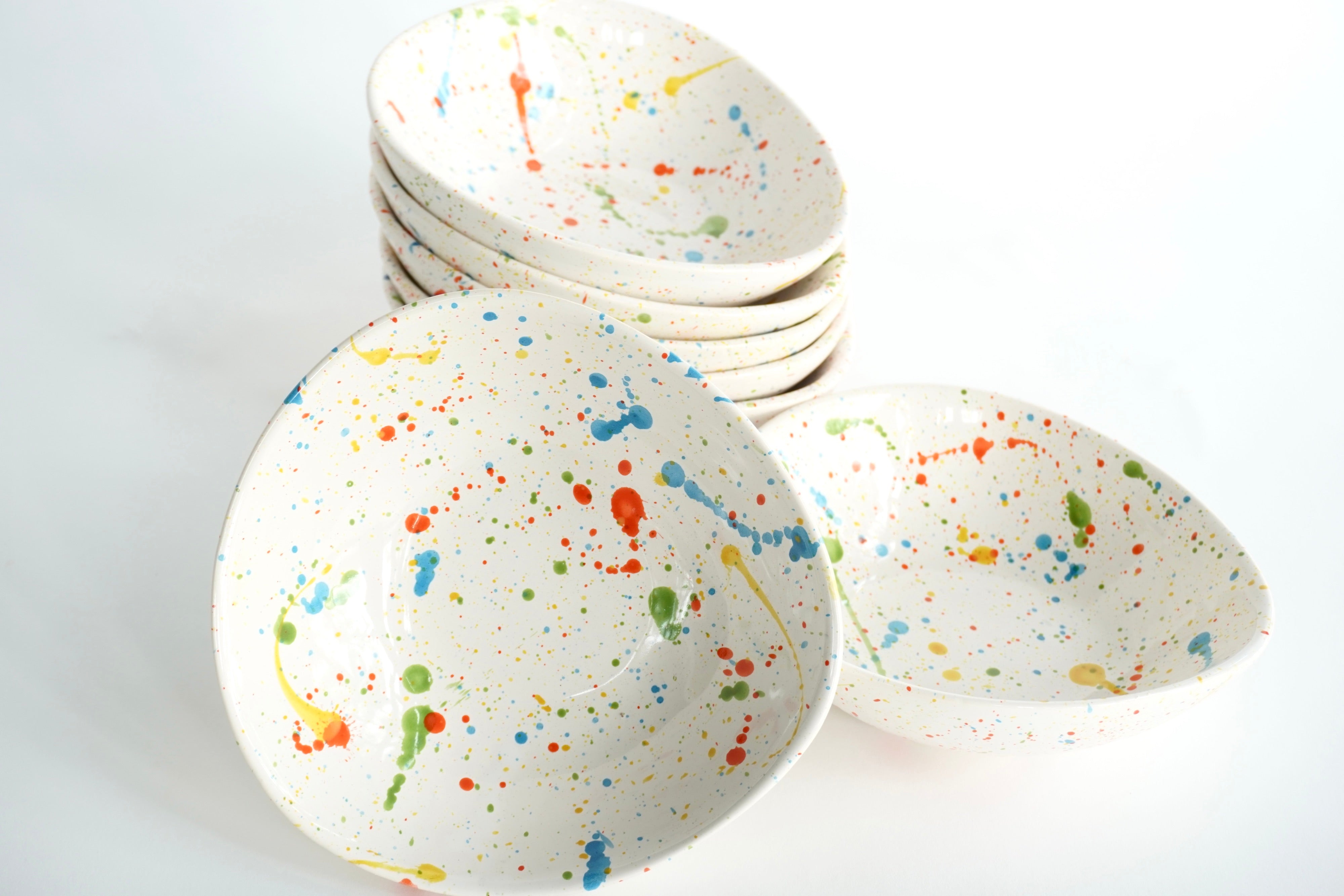 Acuarela Brillante Set de 6 Bowls Irregulares