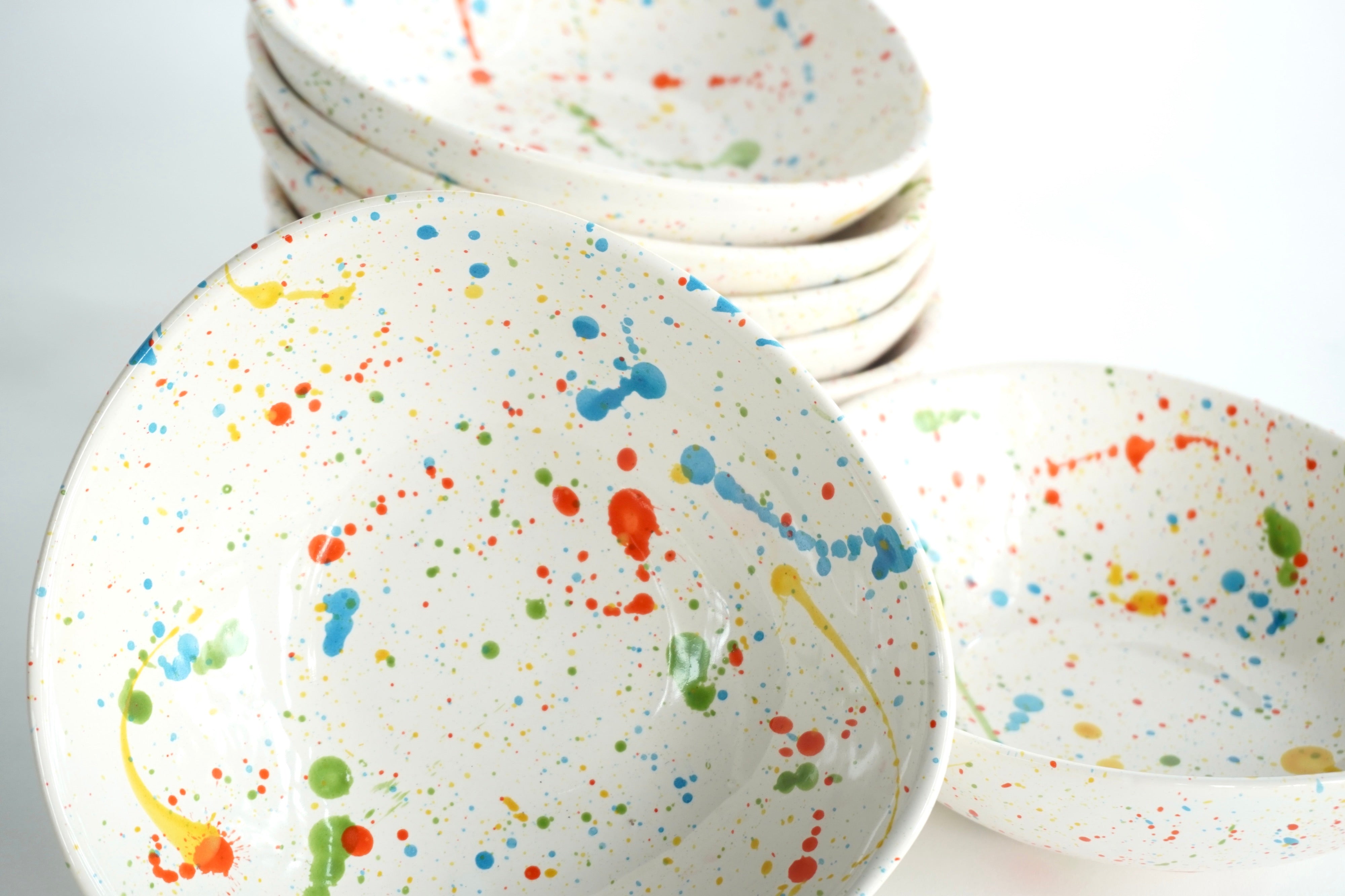 Acuarela Brillante Set de 6 Bowls Irregulares