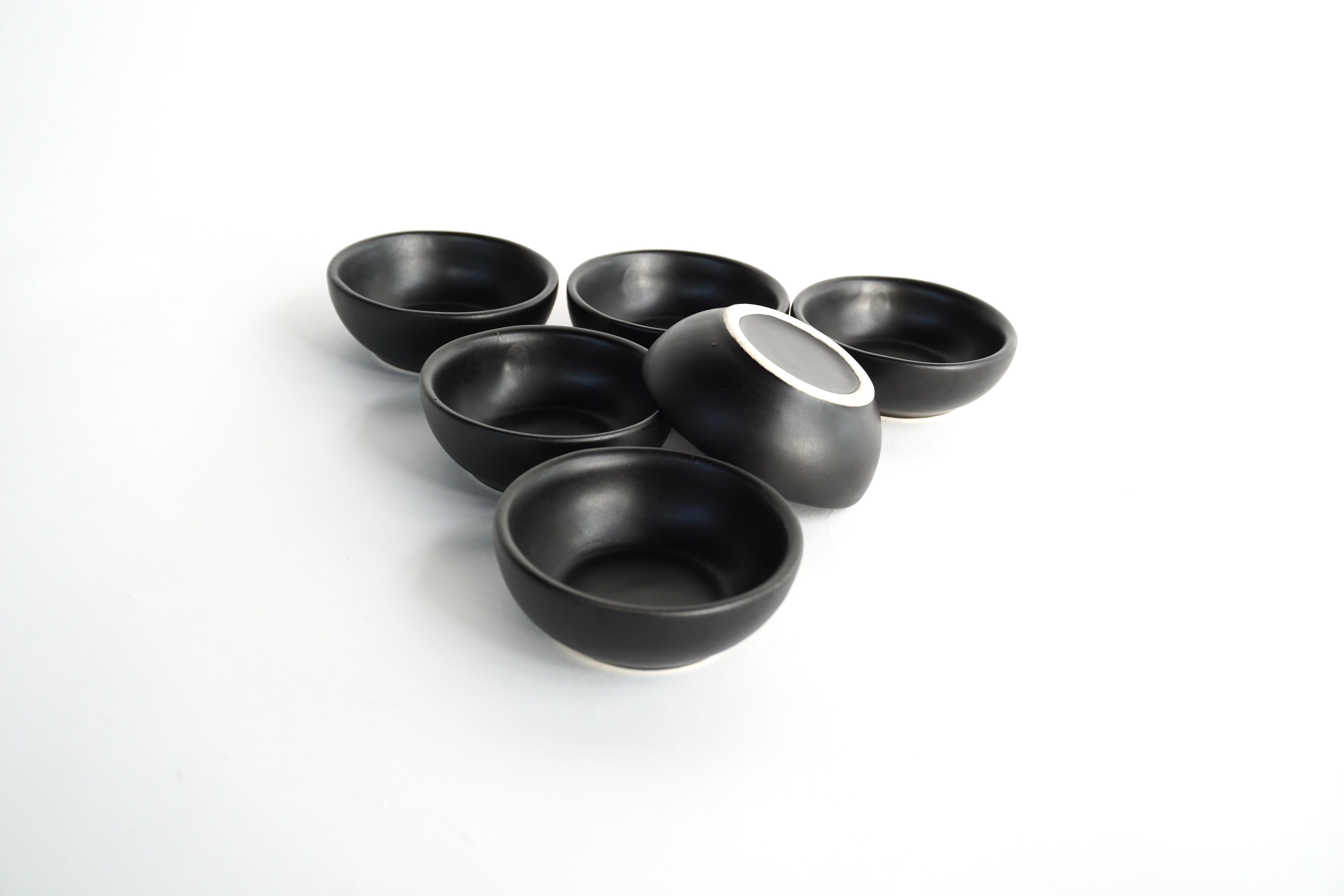 Set de 6 Salseros Black Out 4 oz Anchos