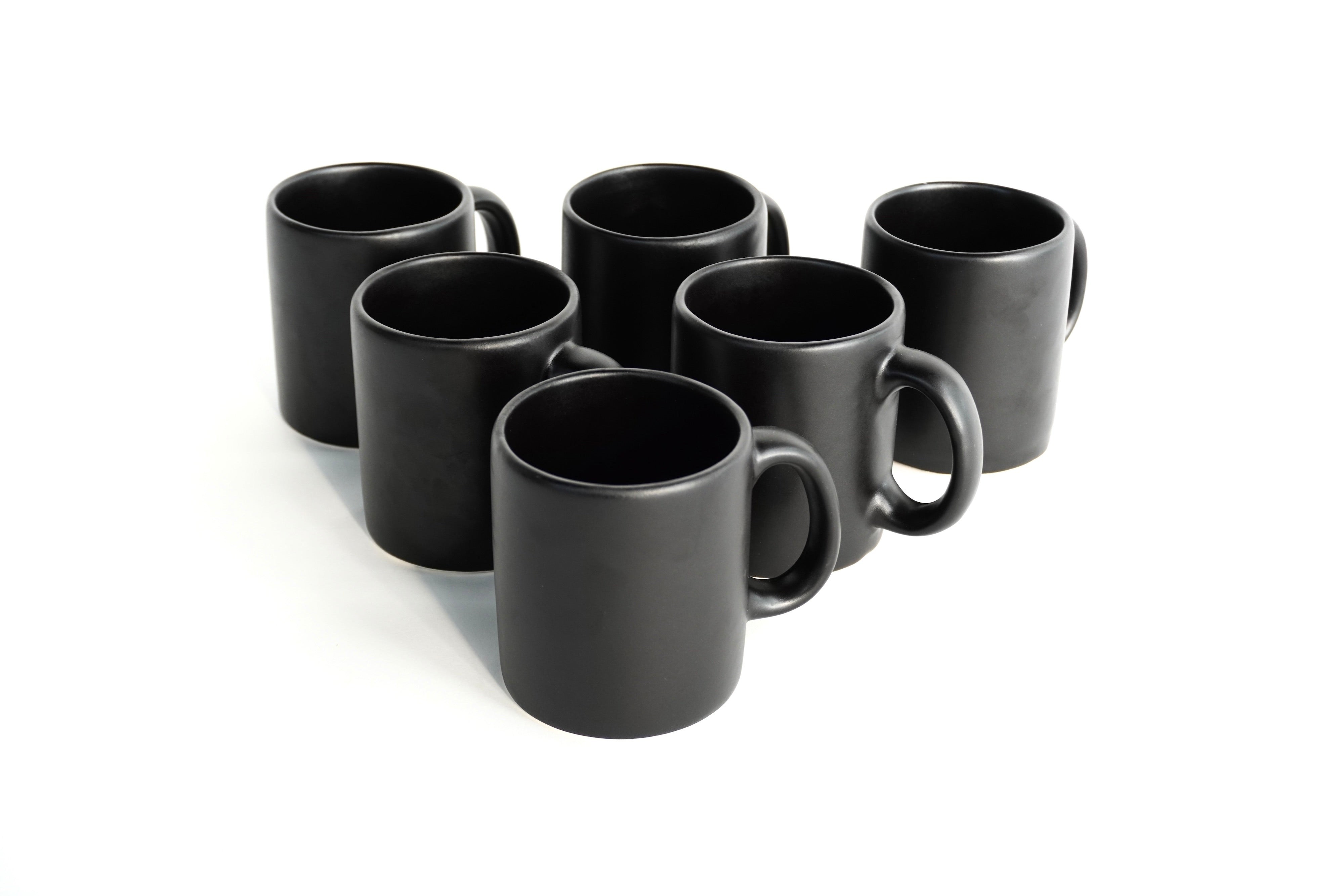 Set de 6 Tazas Mug Black Out 10 oz