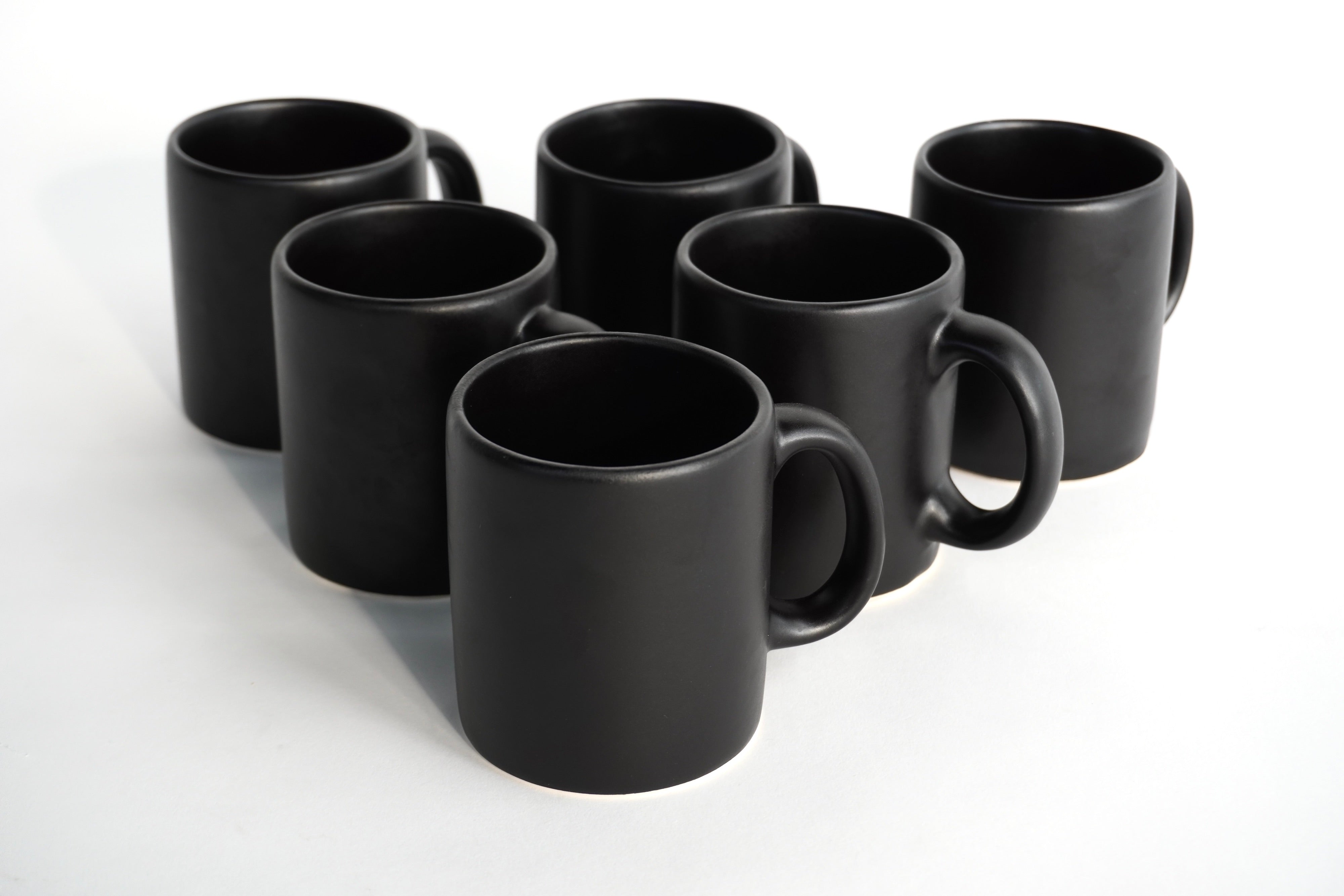 Set de 6 Tazas Mug Black Out 10 oz