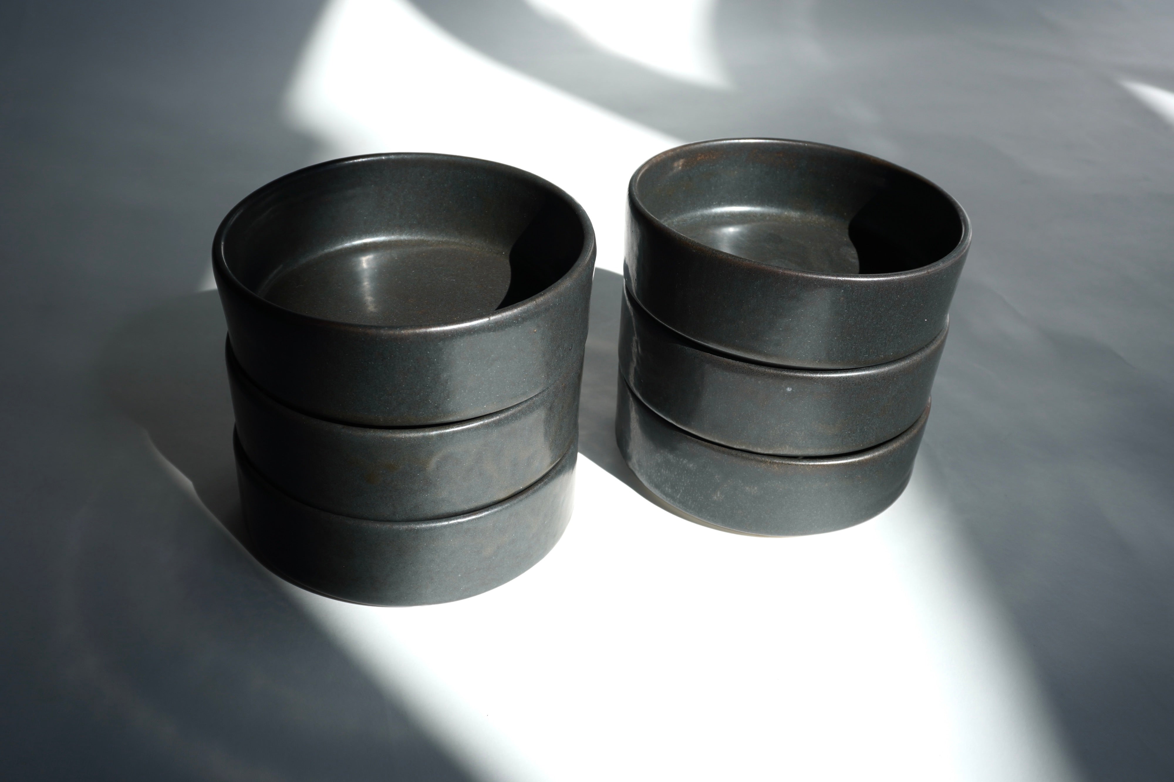 Piedra Negra Set de 6 Bowls Con Pared