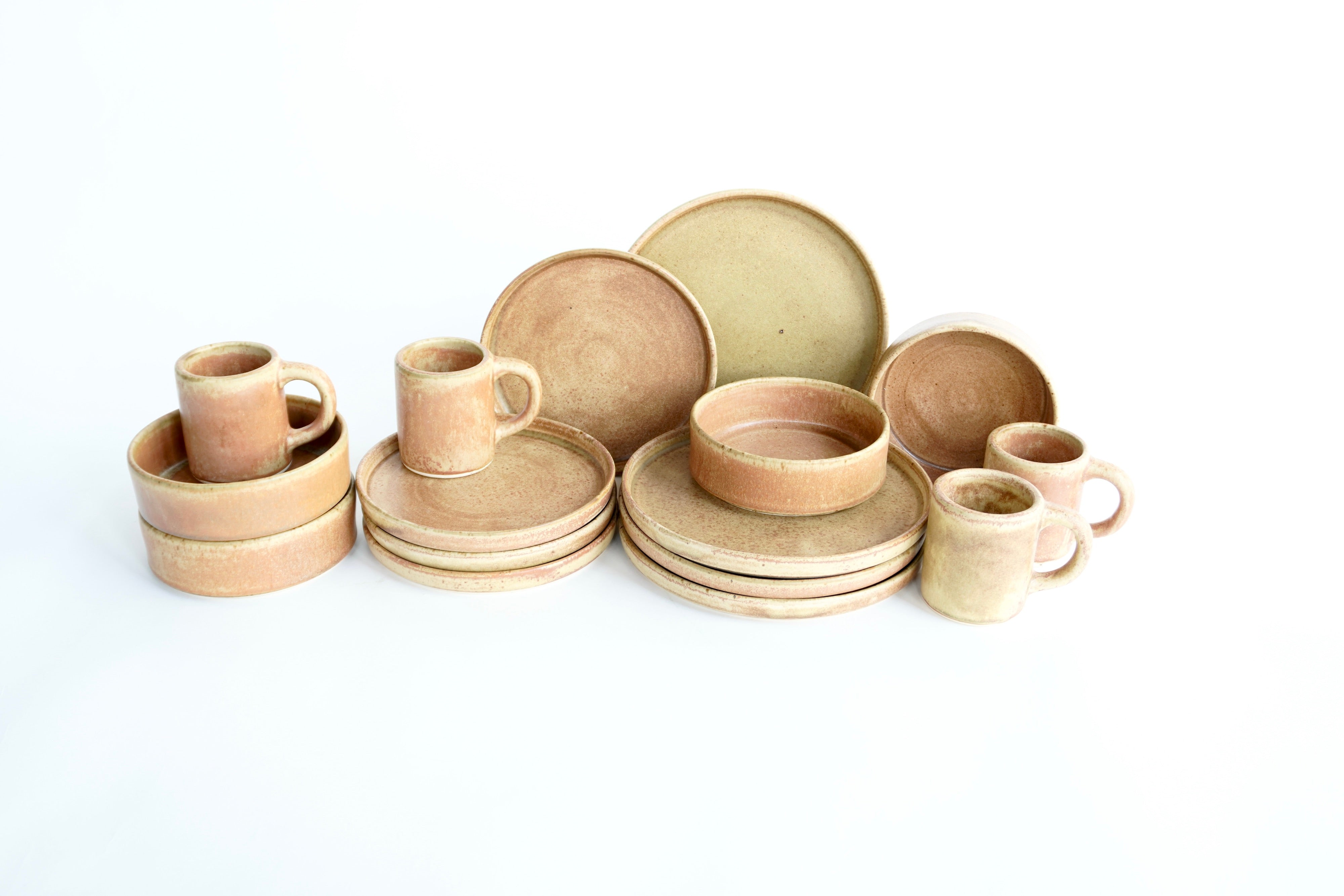 Terracota Set de Vajilla Con Pared para 4 Personas