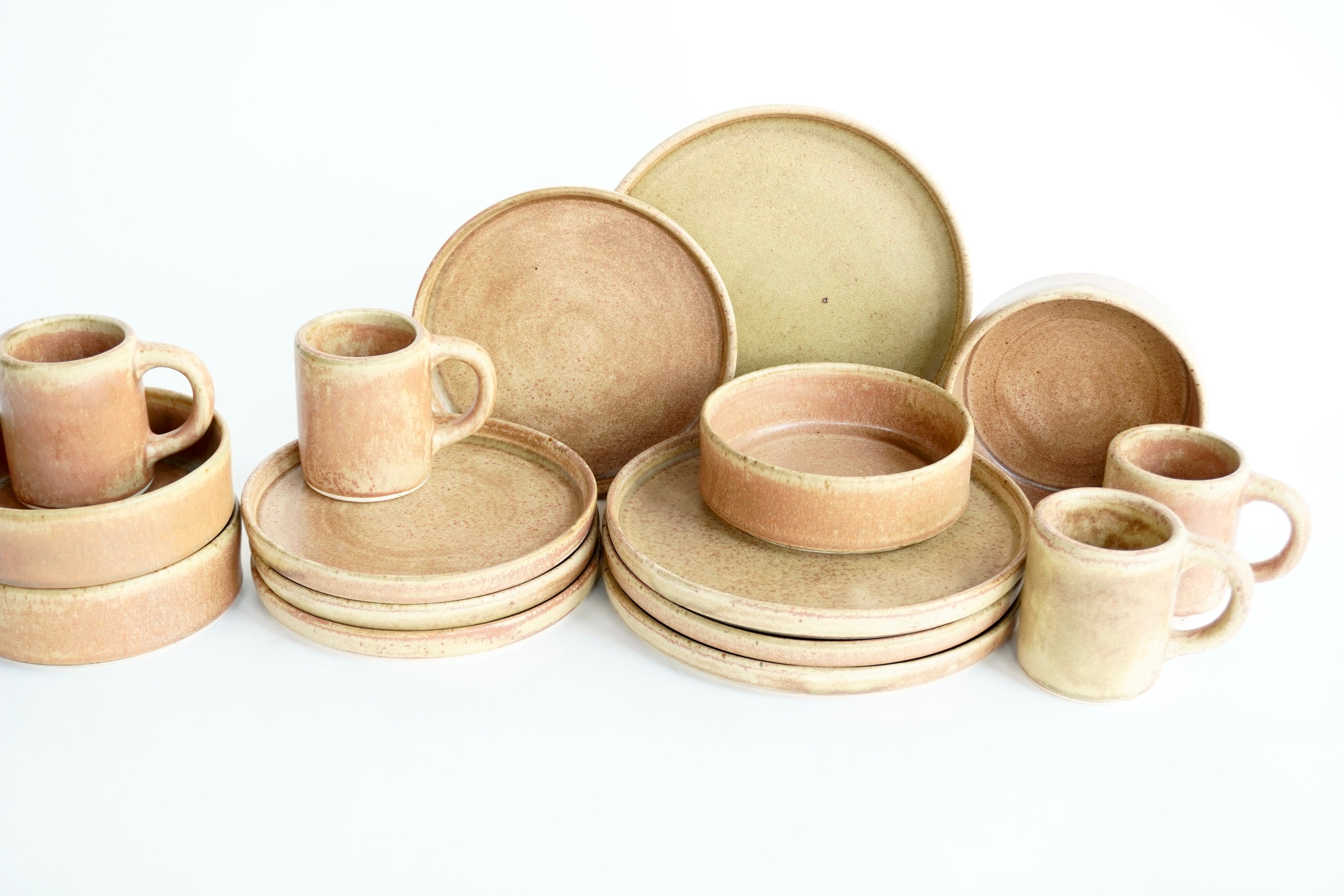 Terracota Set de Vajilla Con Pared para 4 Personas