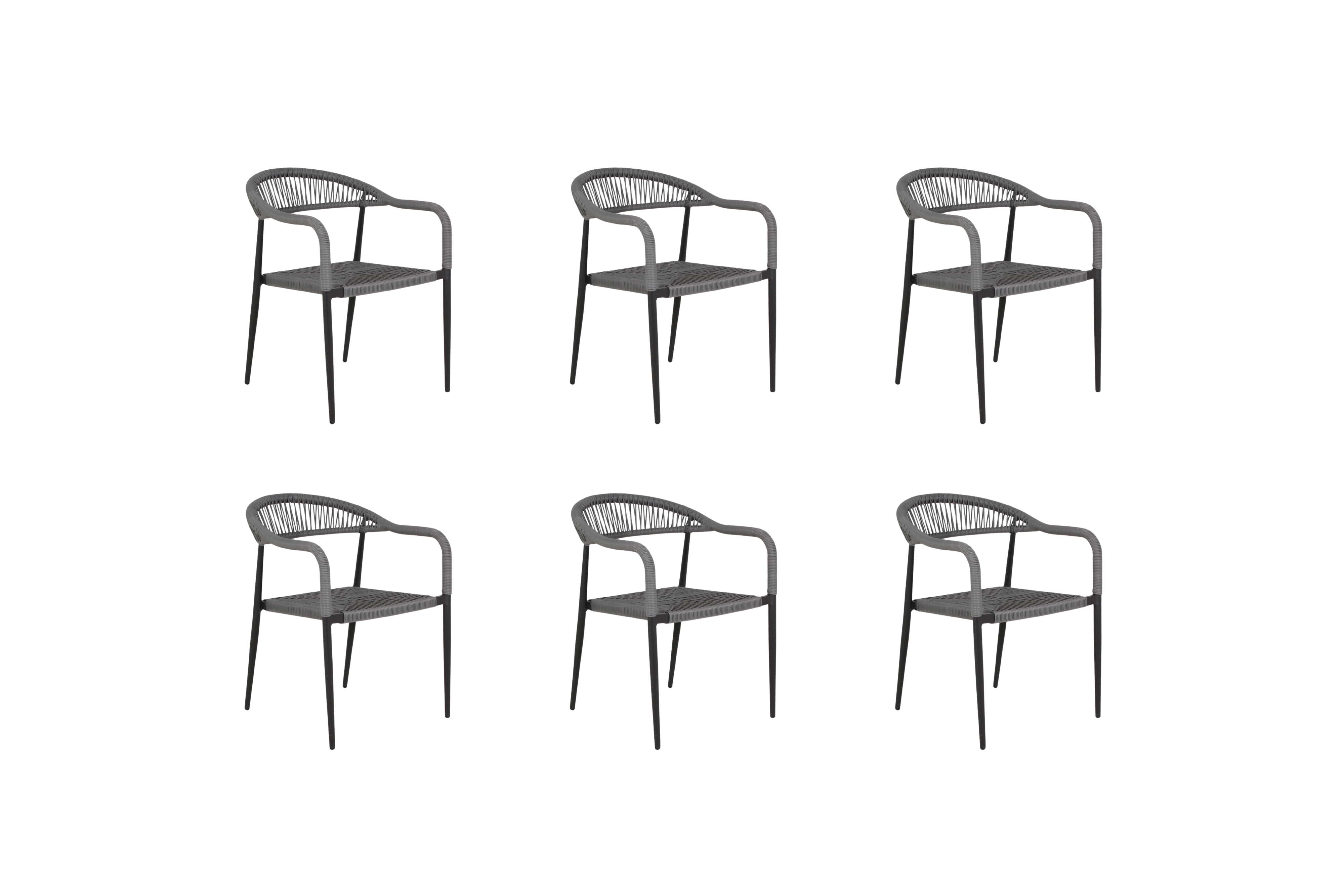 Set de 6 Sillas Huatulco GRIS