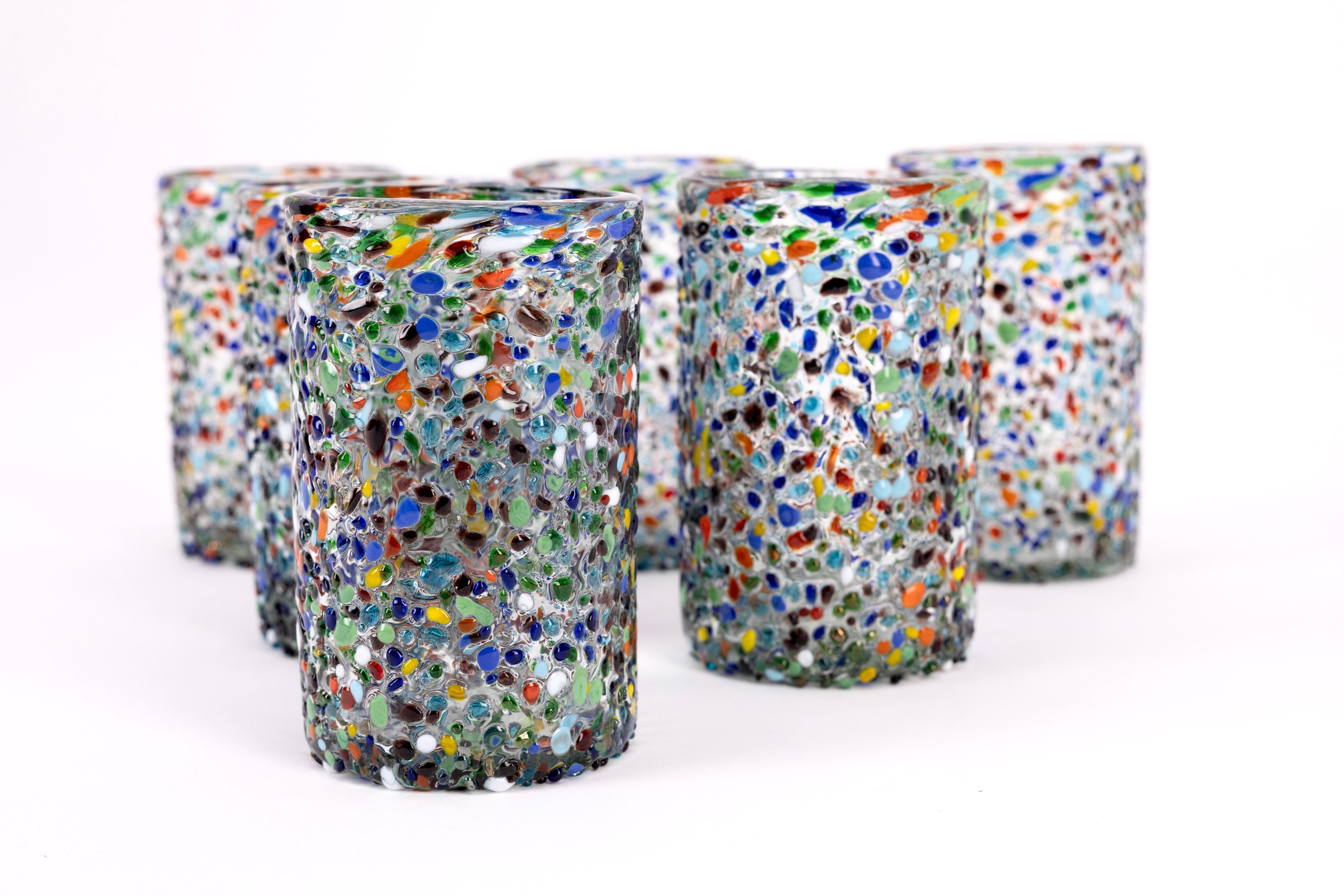 Frida | Set de 6 vasos de vidrio soplado