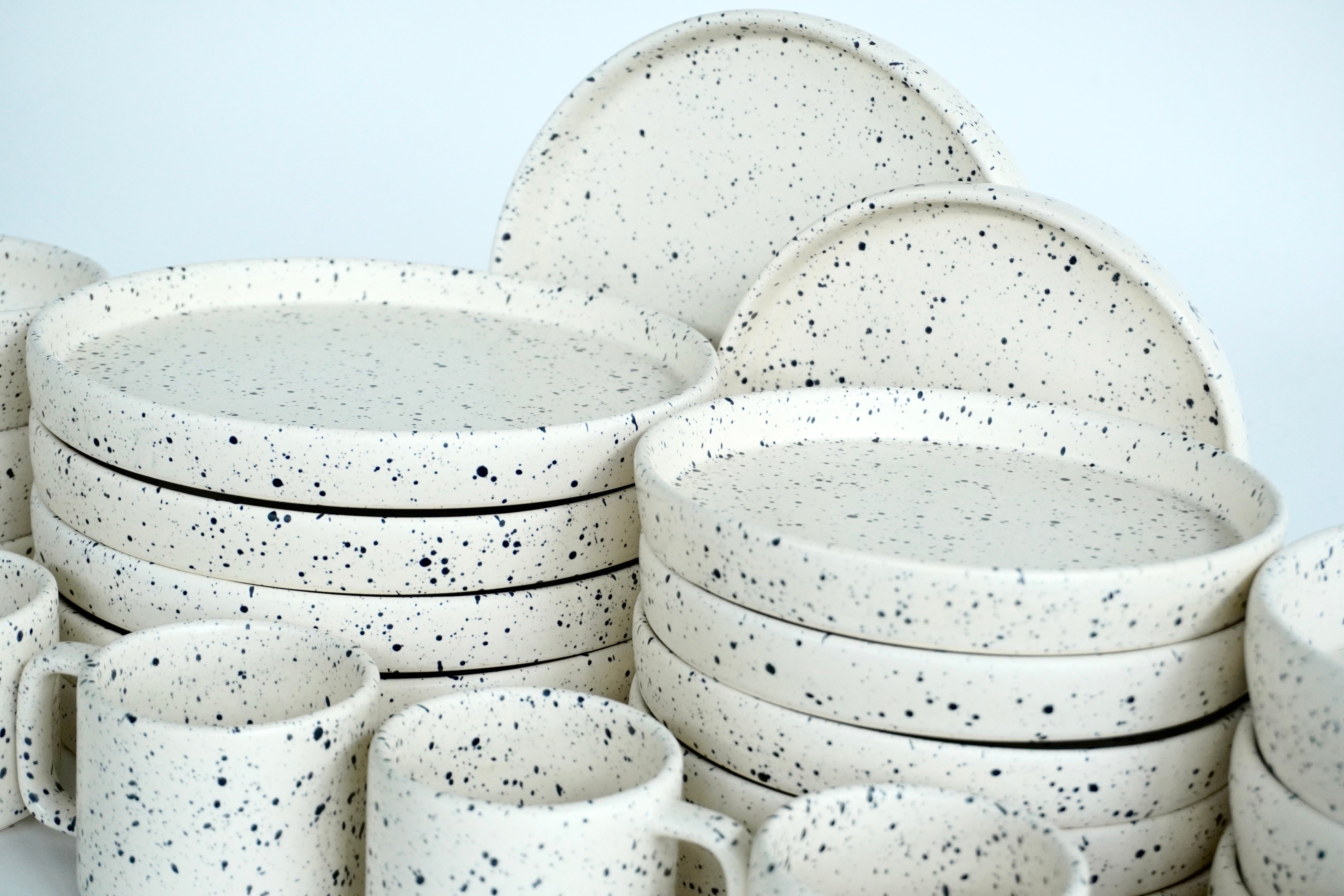 Tulum mate | Set de vajilla línea clásica para 6 personas (con platos trinche & bowls con pared)