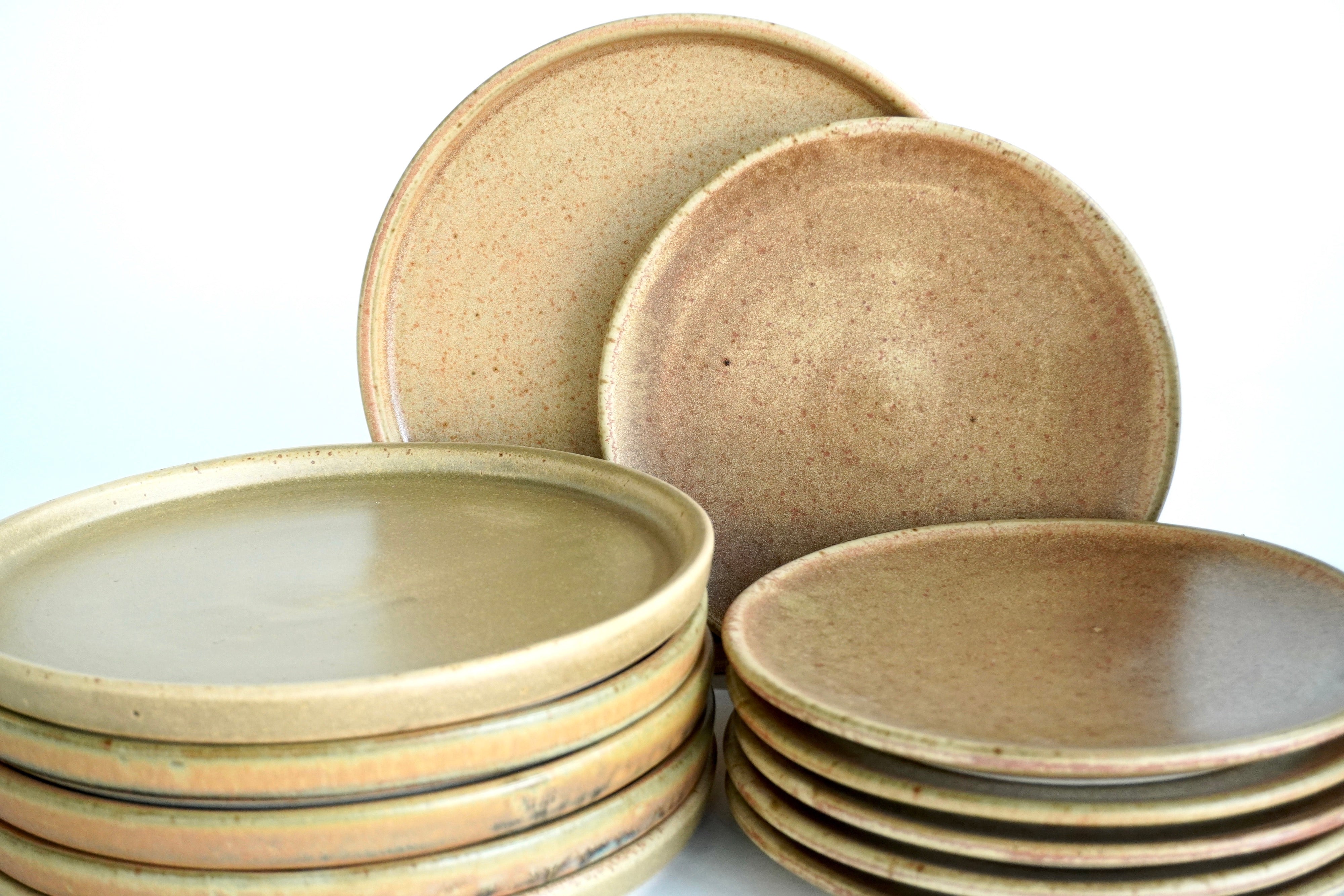 Terracota | Set de vajilla básica línea rústica para 6 personas (con platos postre planos)