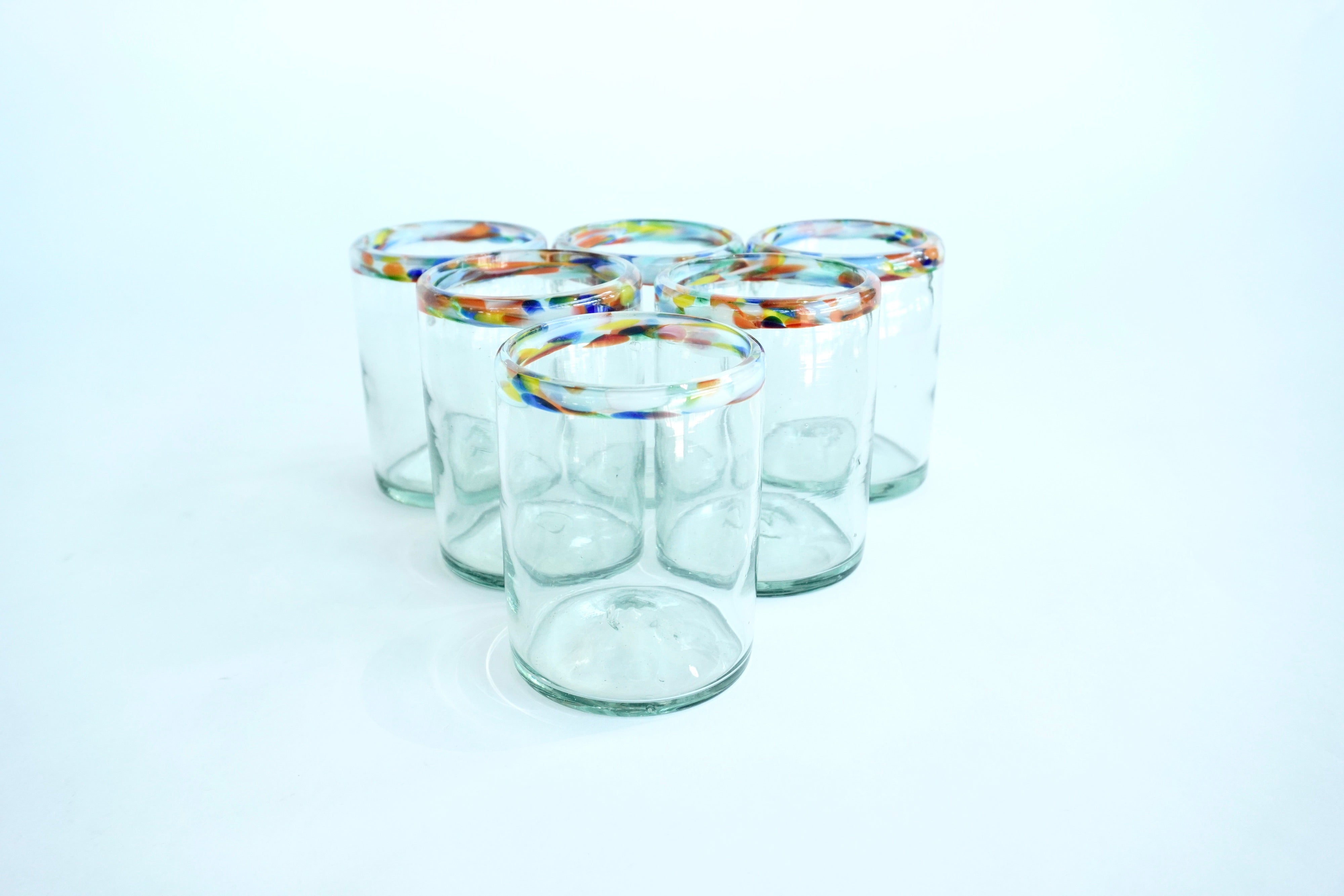 Orilla rivera bajos | Set de 6 vasos de vidrio soplado