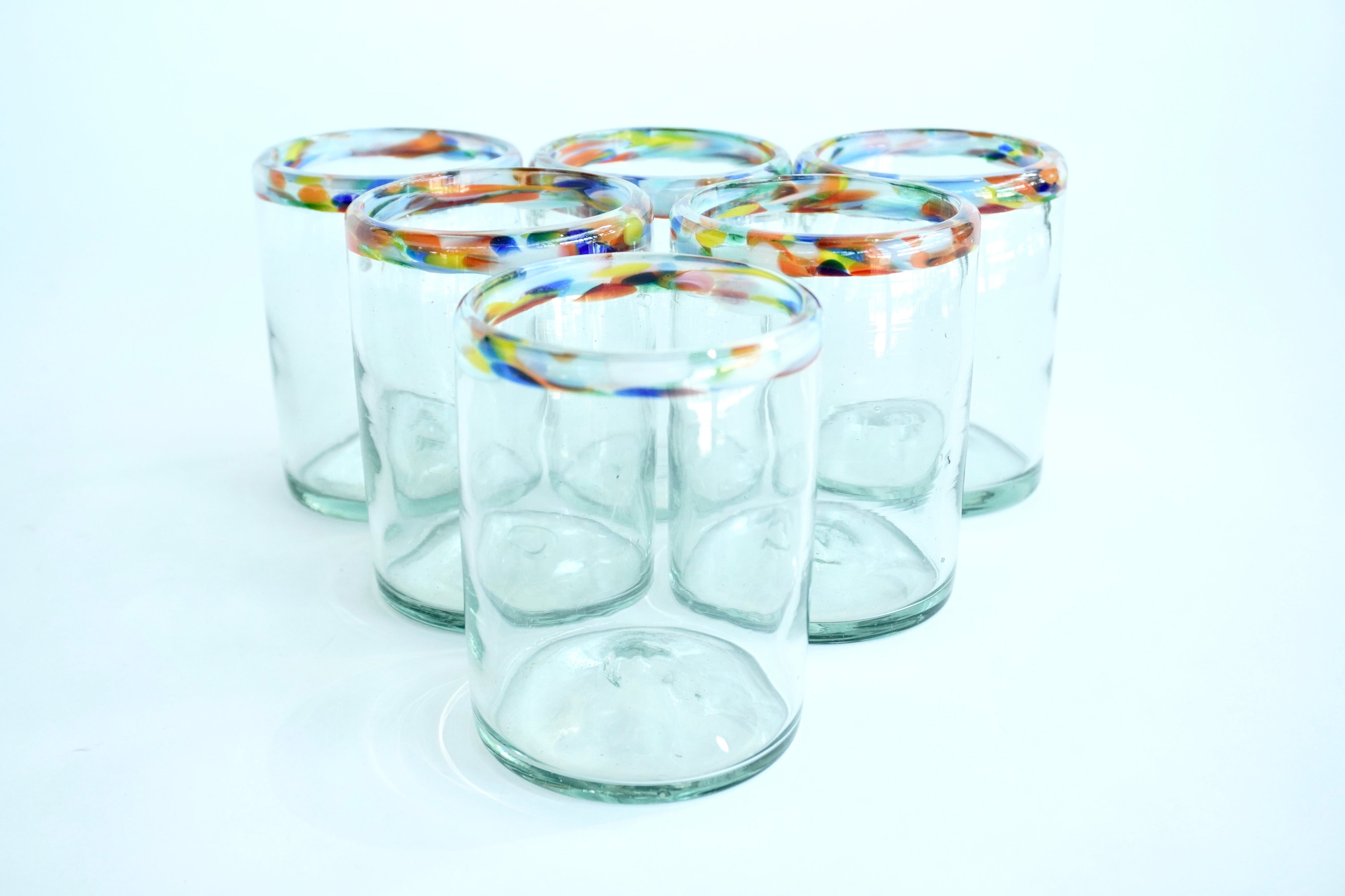 Orilla rivera bajos | Set de 6 vasos de vidrio soplado