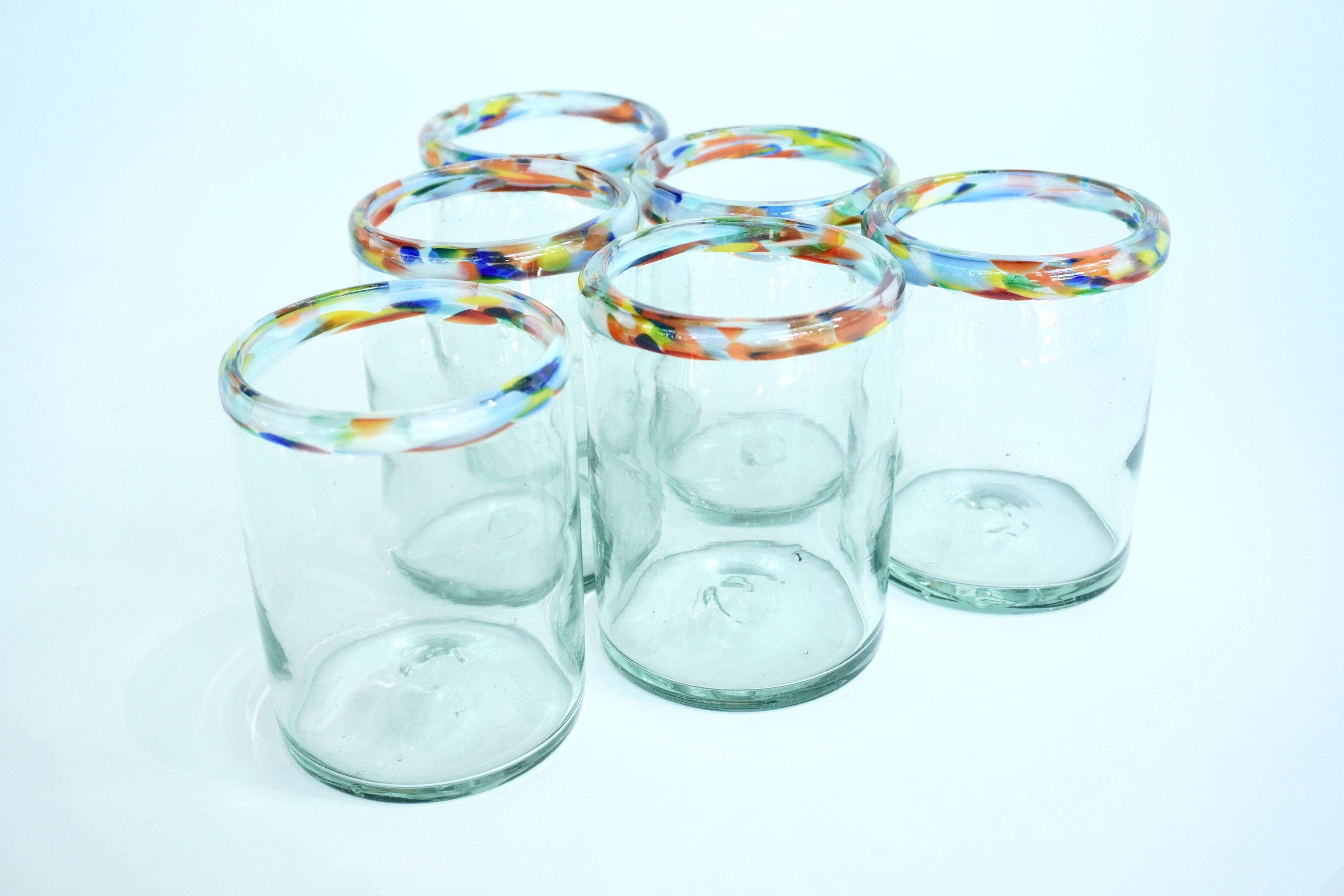Orilla rivera bajos | Set de 6 vasos de vidrio soplado