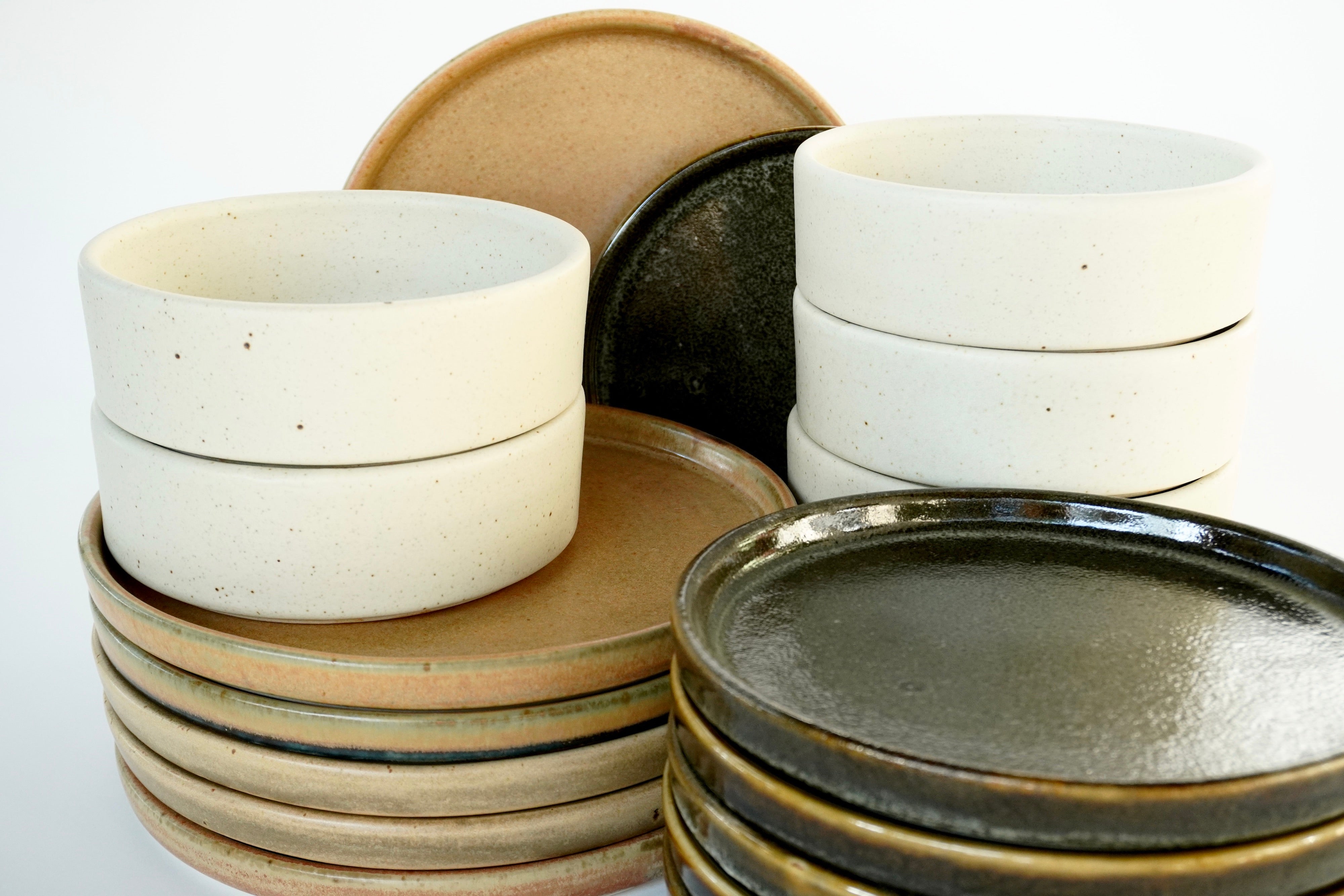 Terracota, Bio & Arena blanca | Set de vajilla básica línea rústica para 6 personas