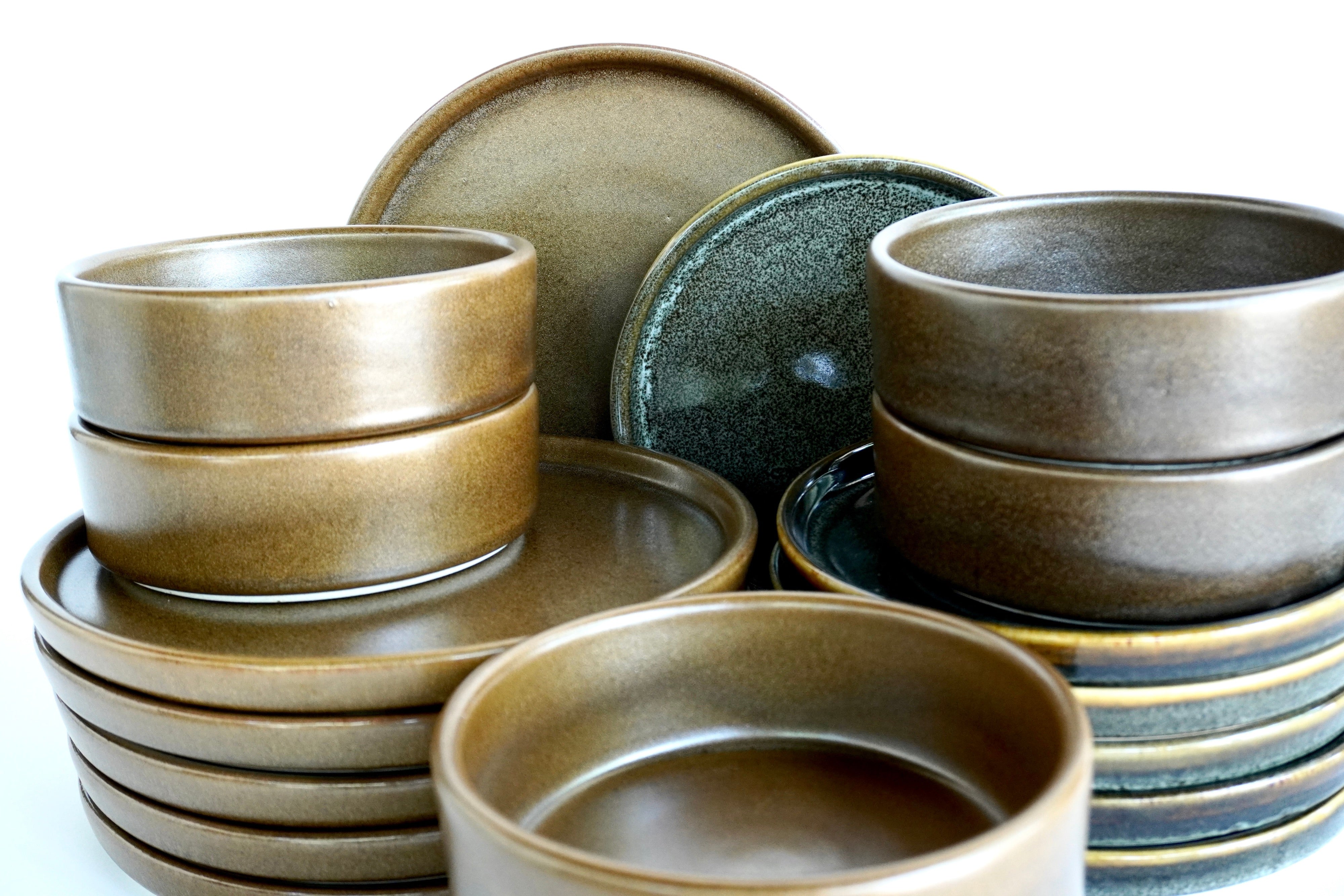 Café mate & Bio | Set de vajilla básica línea rústica para 6 personas