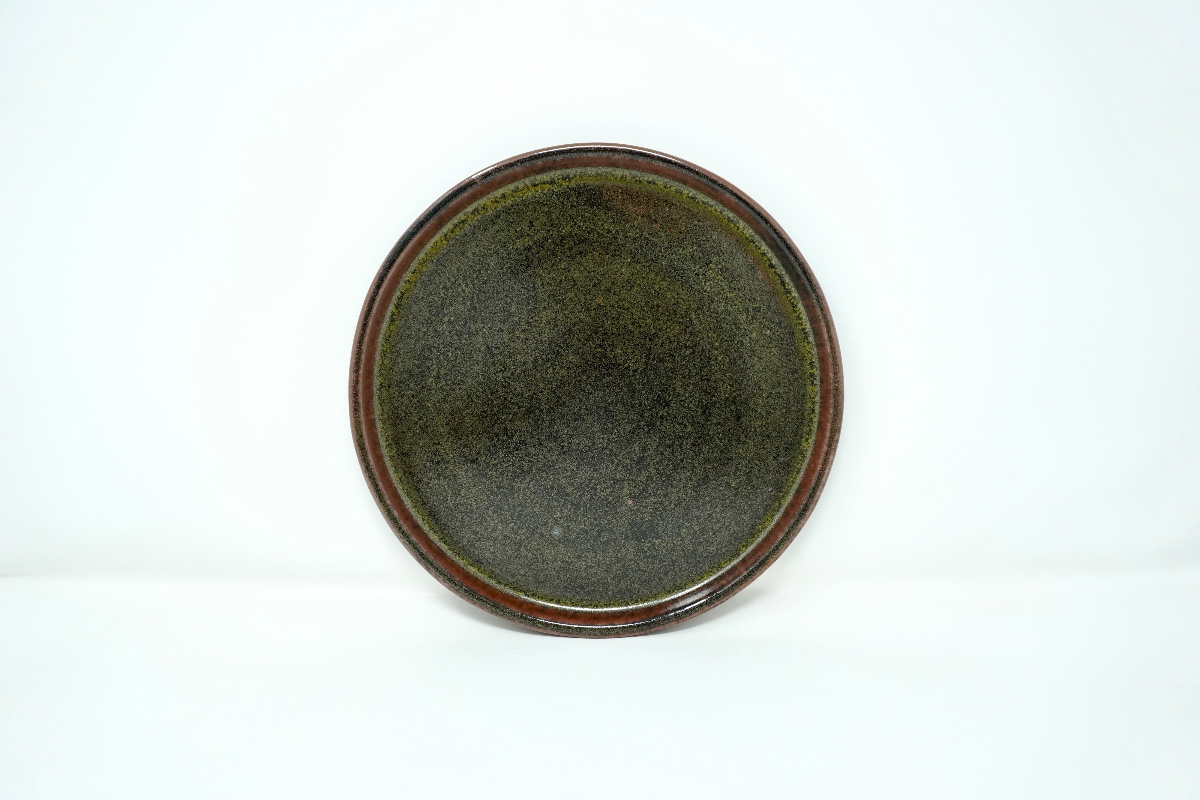 Verde roble | Plato trinche con pared Ø 26 cm línea rústica