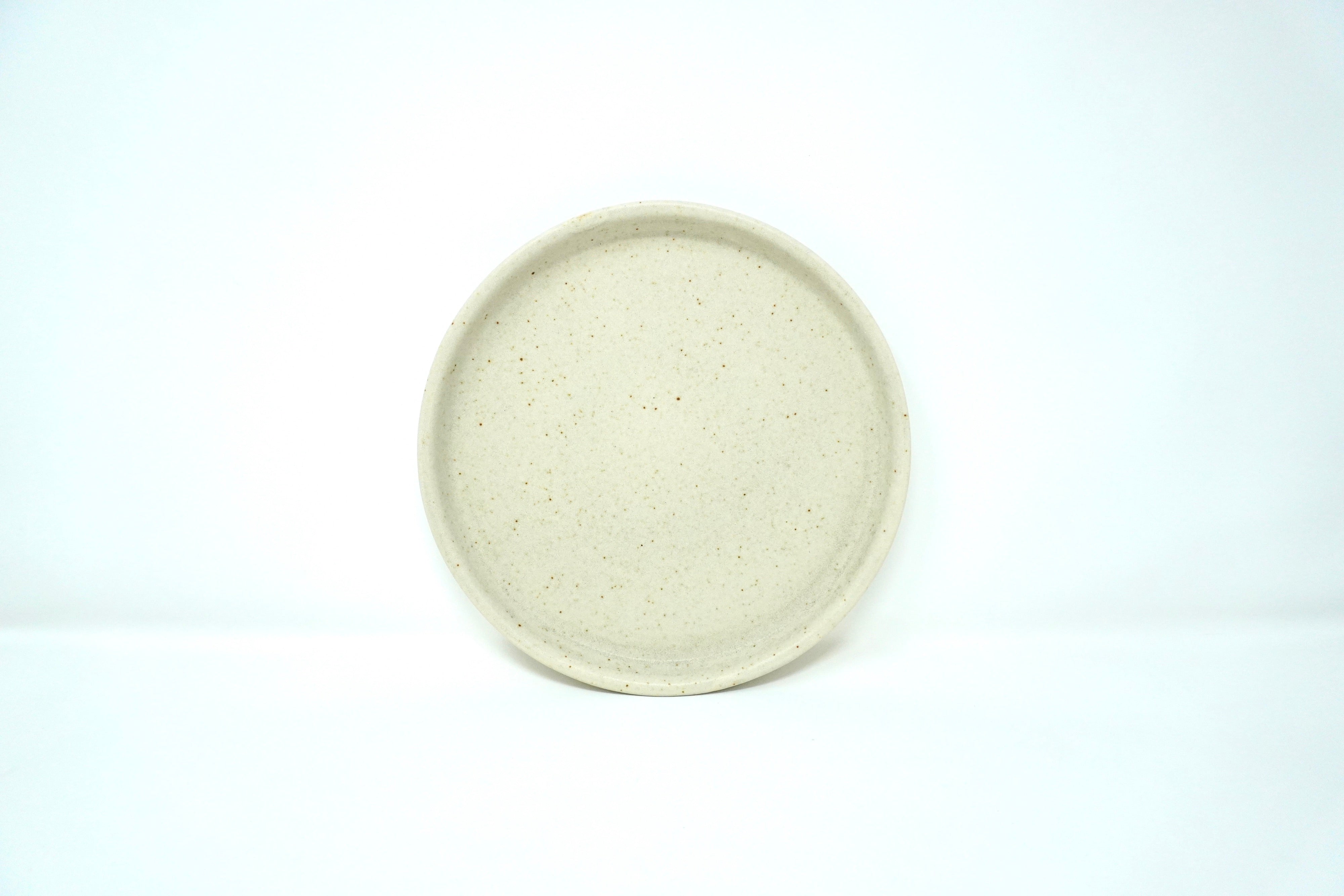 Arena blanca | Plato postre con pared Ø 21 cm línea rústica