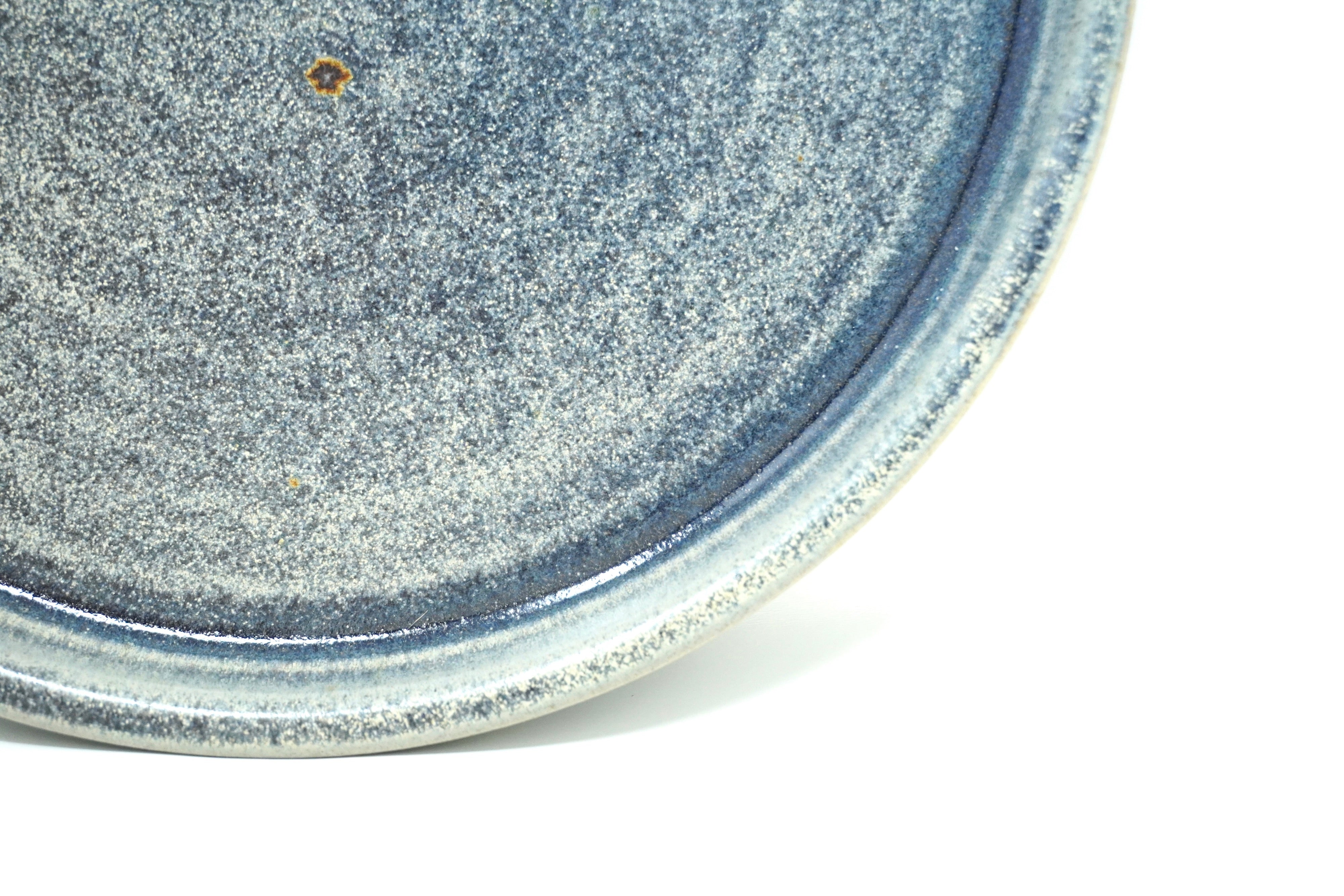 Gris mate | Plato postre con pared Ø 21 cm línea rústica