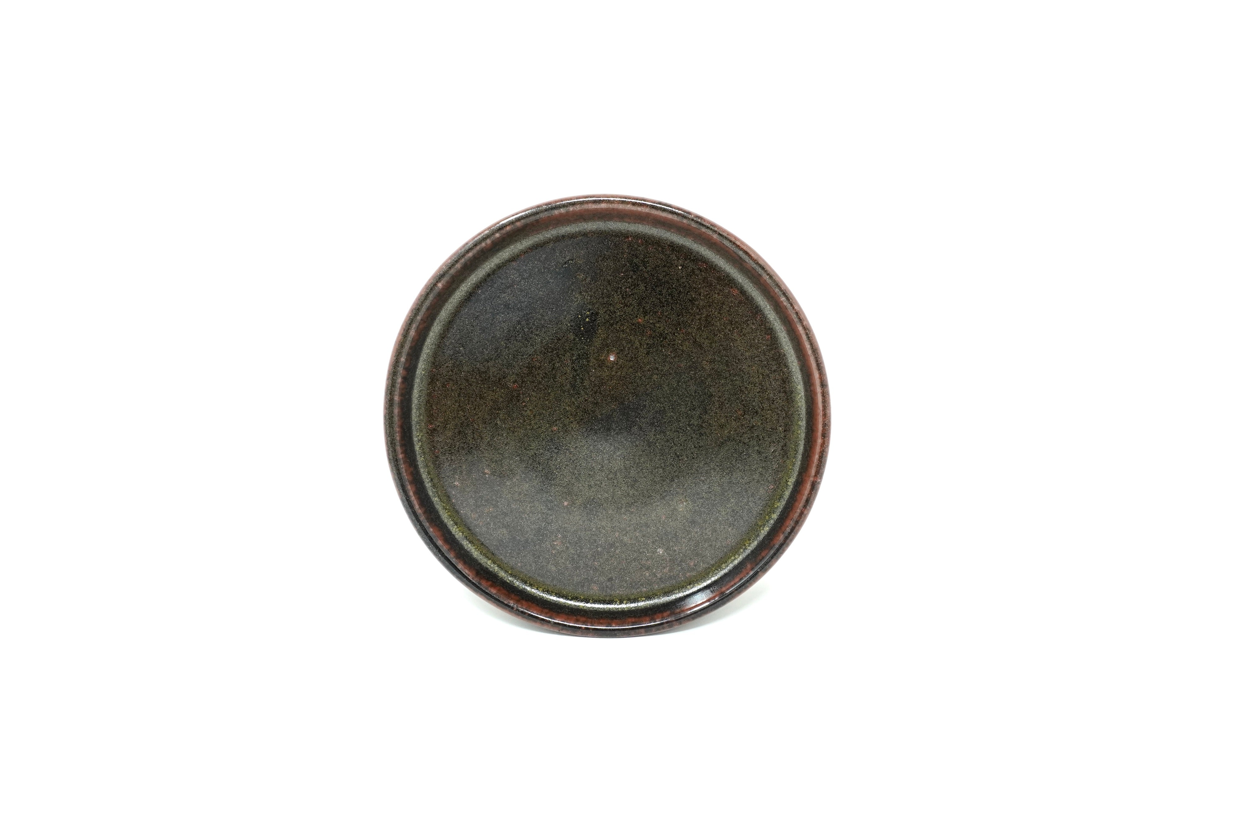 Verde roble | Plato postre con pared Ø 21 cm línea rústica