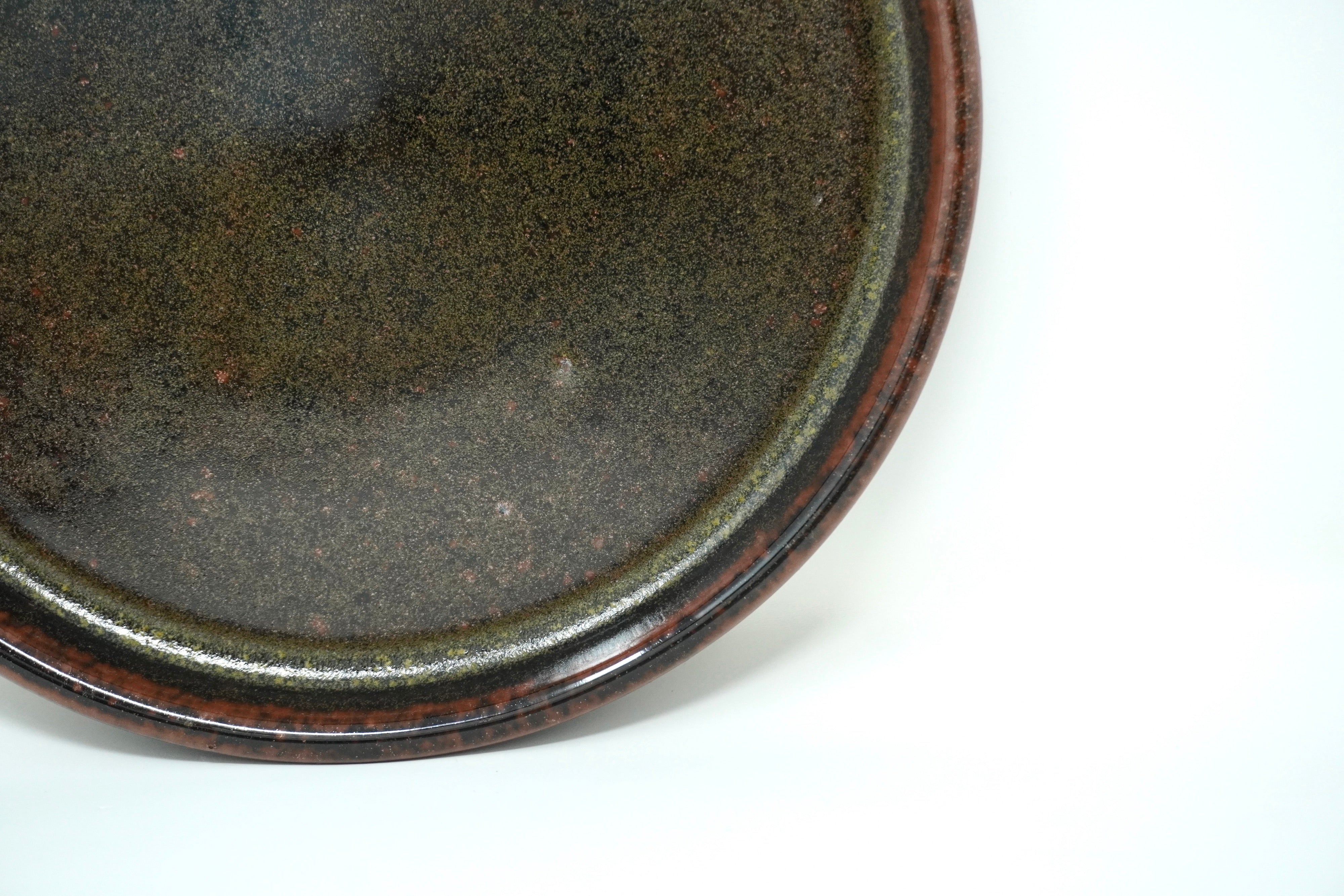 Verde roble | Plato postre con pared Ø 21 cm línea rústica