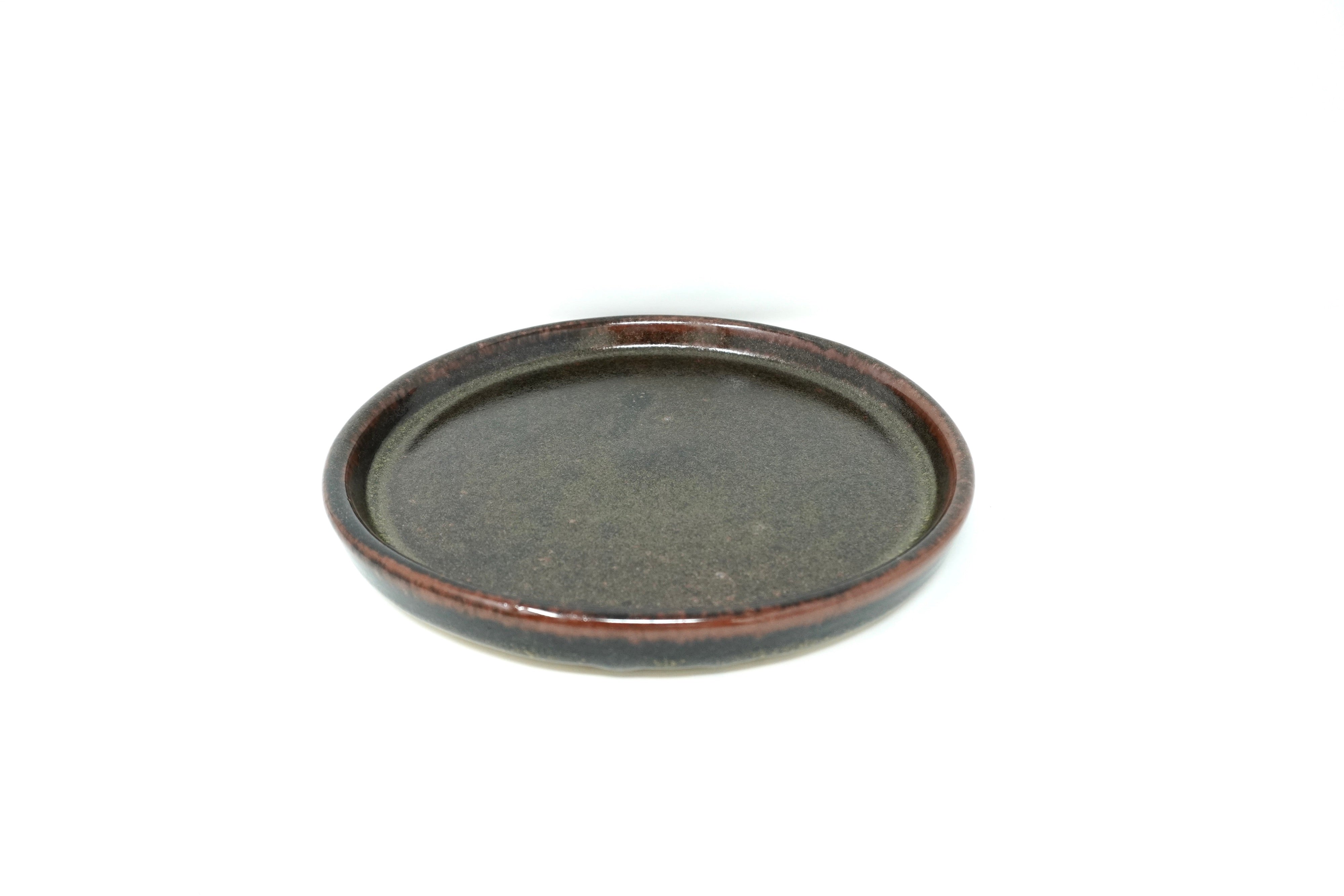 Verde roble | Plato postre con pared Ø 21 cm línea rústica