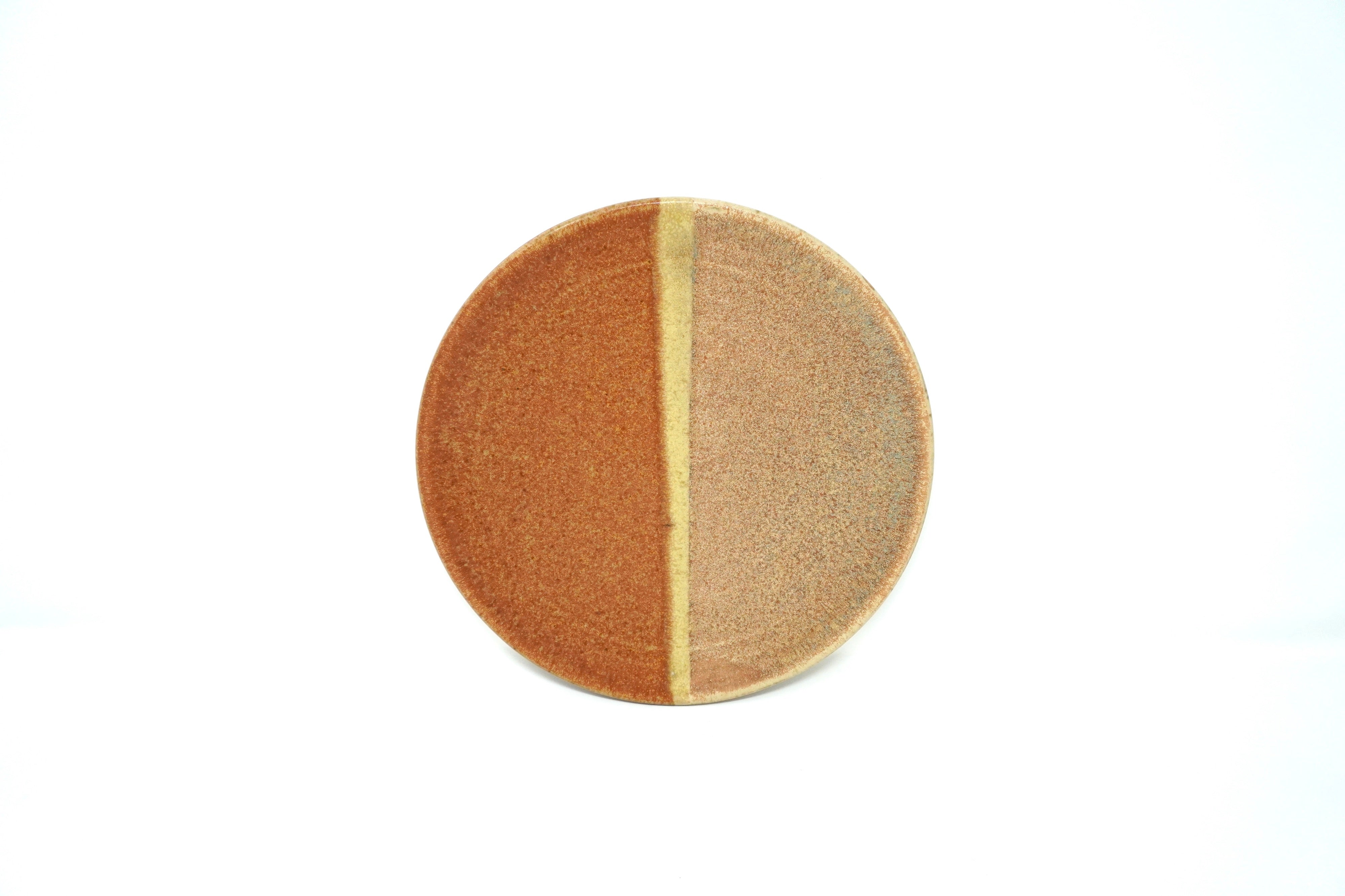 Duo ladrillo & terracota | Plato postre plano Ø 21 cm línea rústica