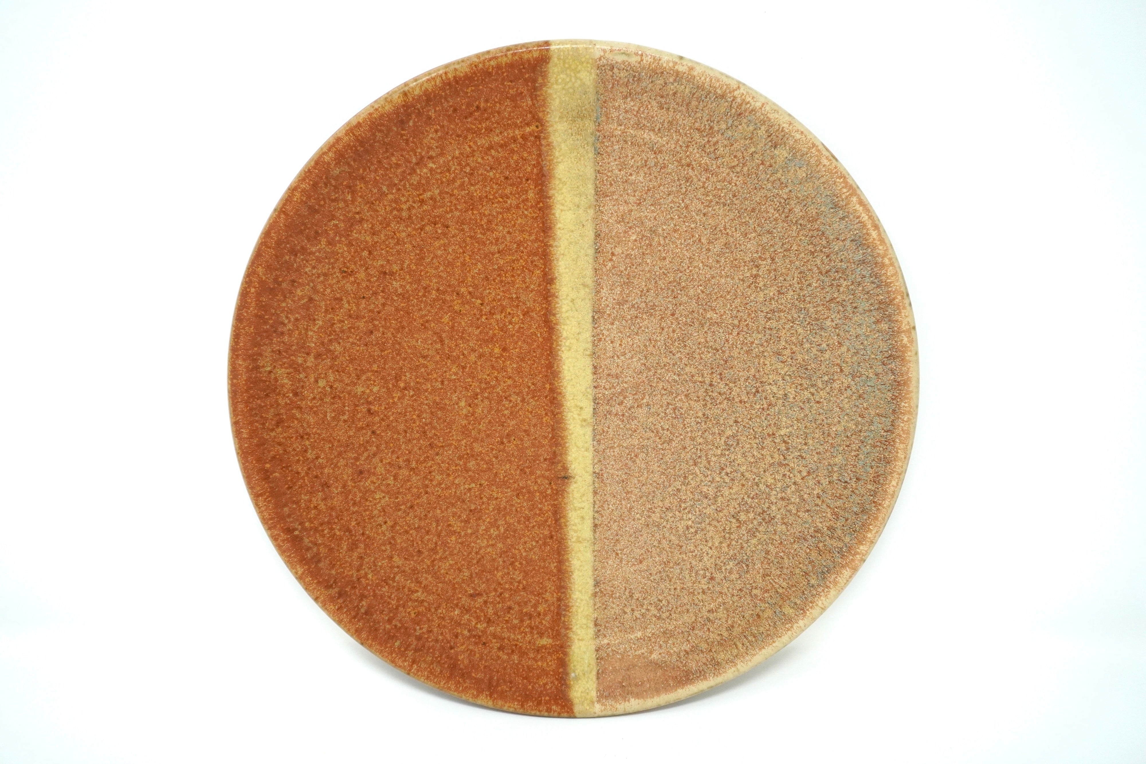 Duo ladrillo & terracota | Plato postre plano Ø 21 cm línea rústica