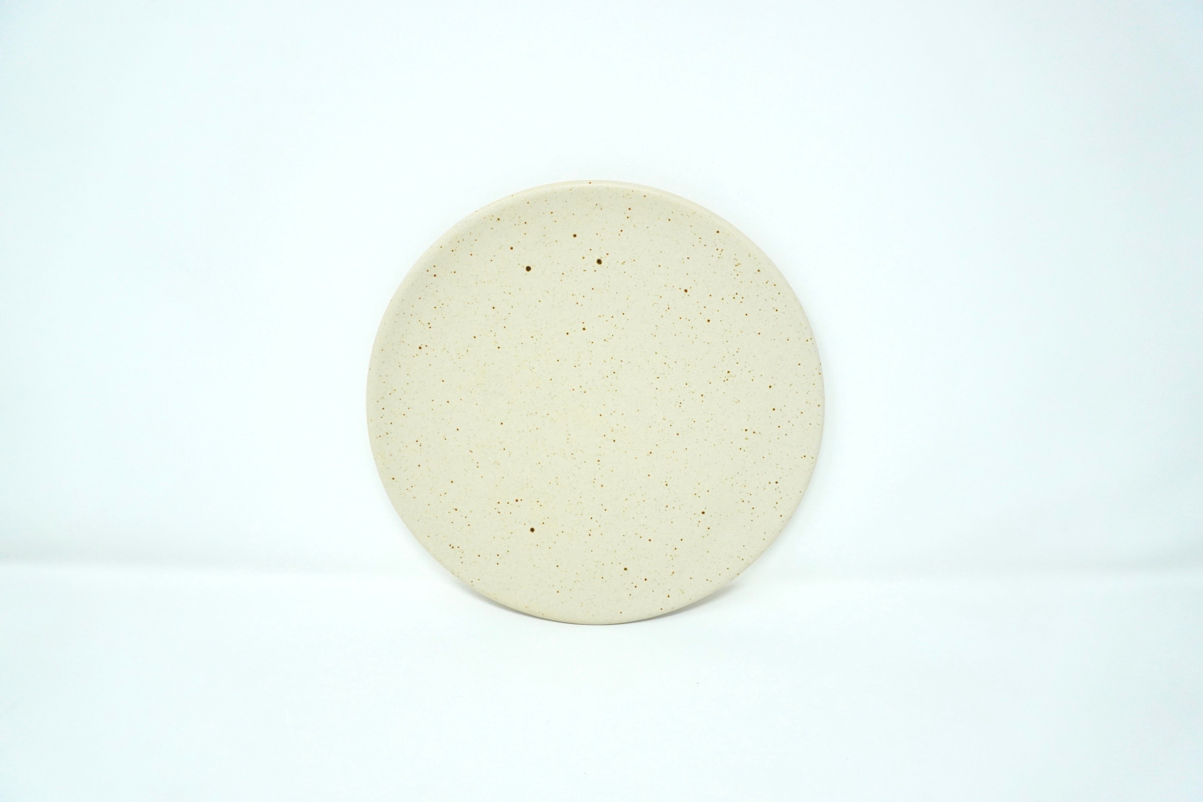 Arena blanca | Plato postre plano Ø 21 cm línea rústica