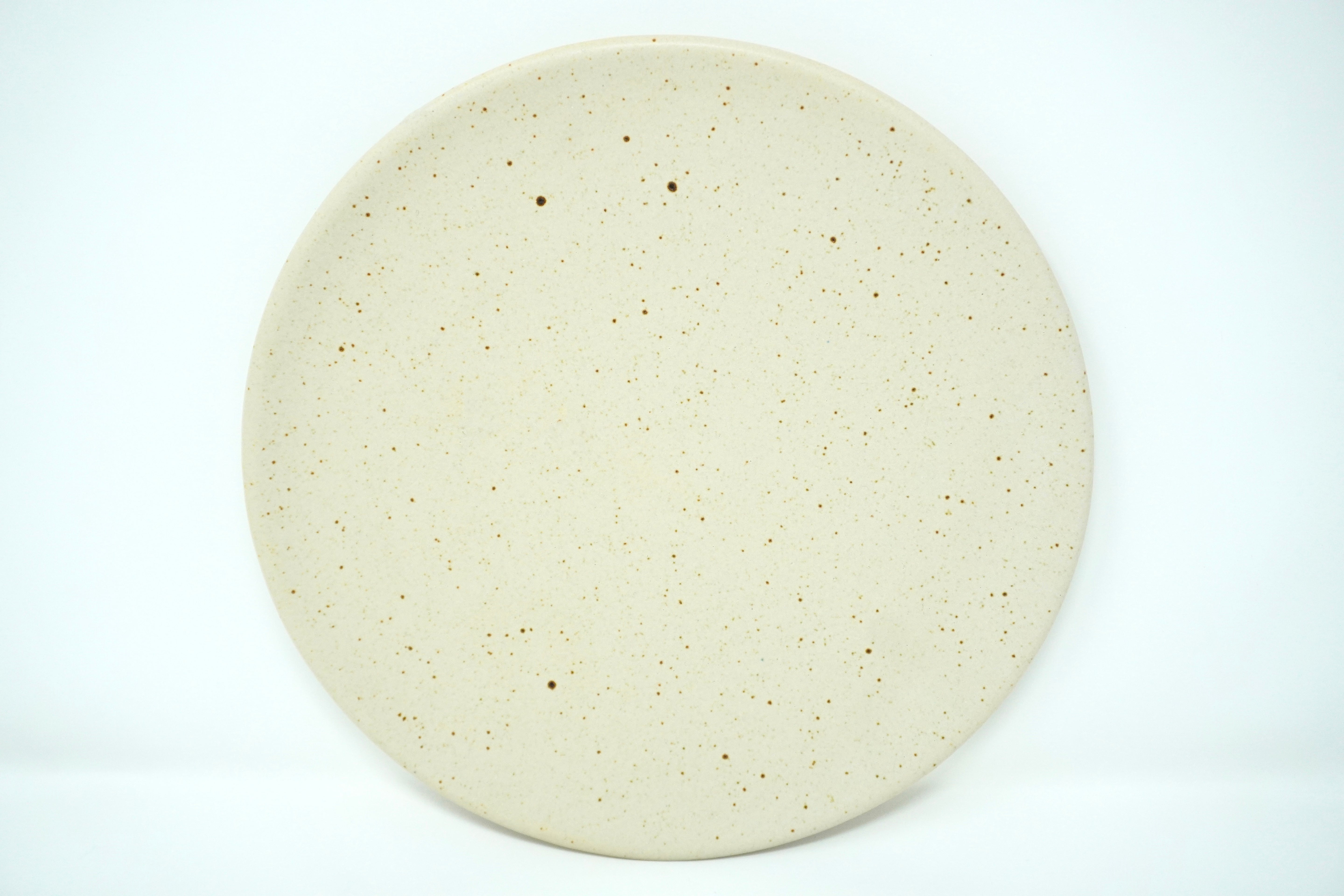 Arena blanca | Plato postre plano Ø 21 cm línea rústica