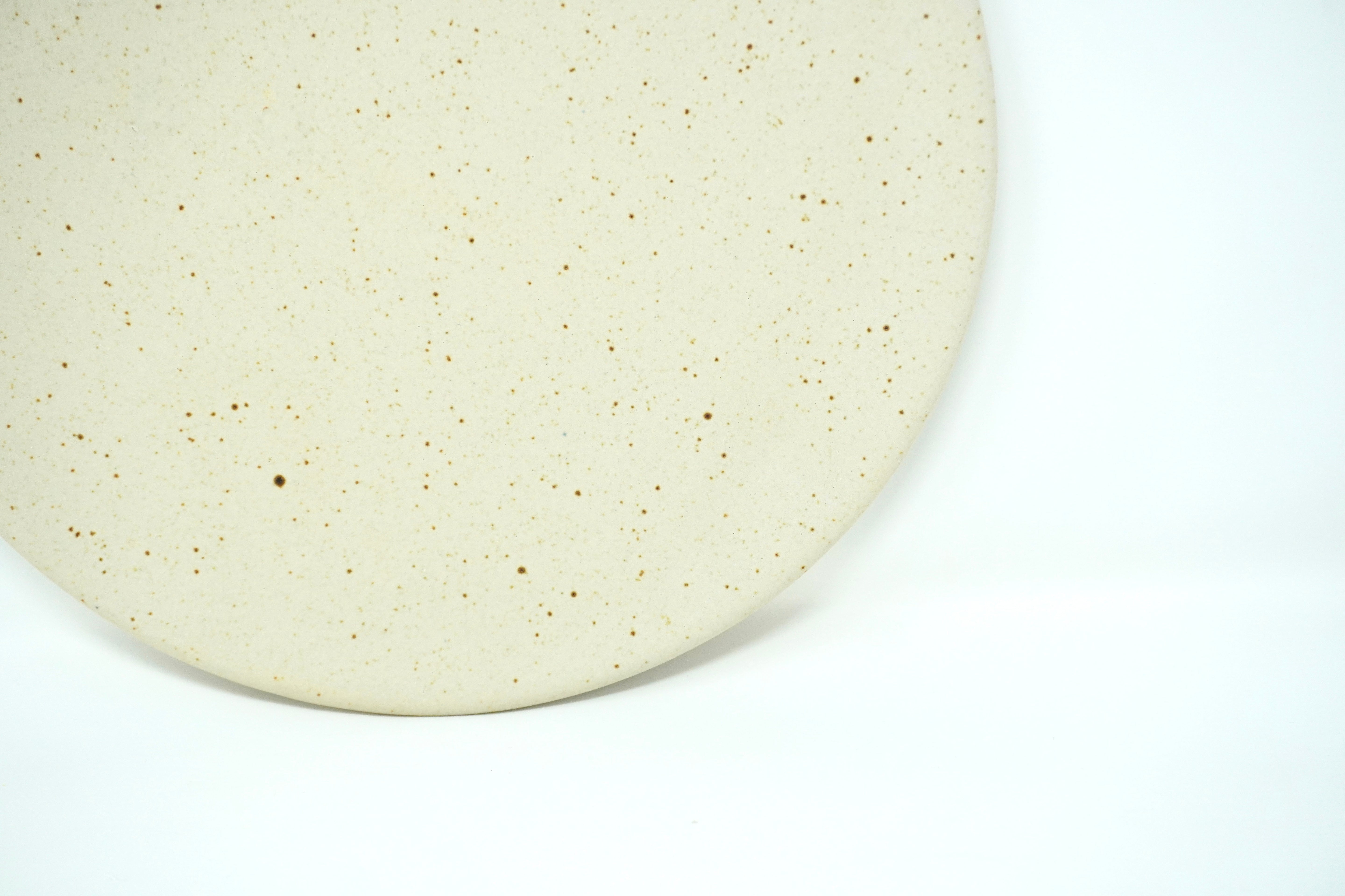 Arena blanca | Plato postre plano Ø 21 cm línea rústica