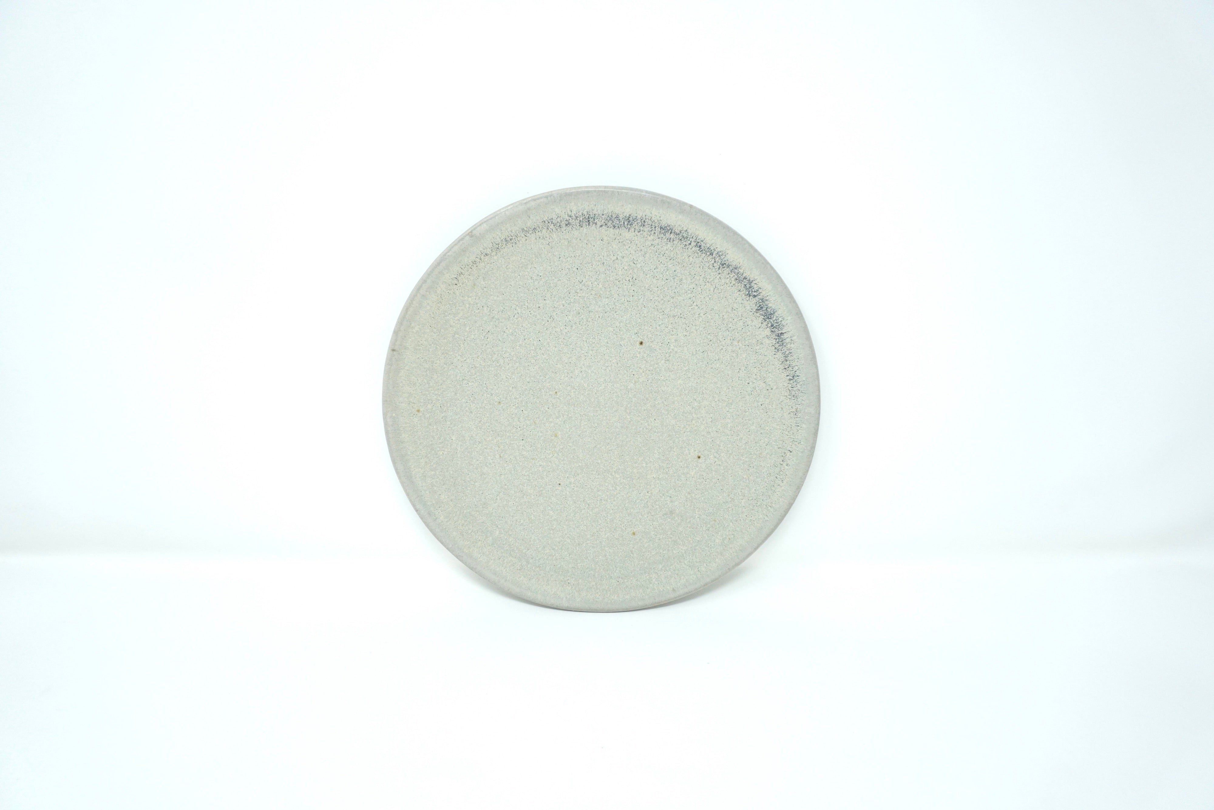 Gris mate | Plato postre plano Ø 21 cm línea rústica