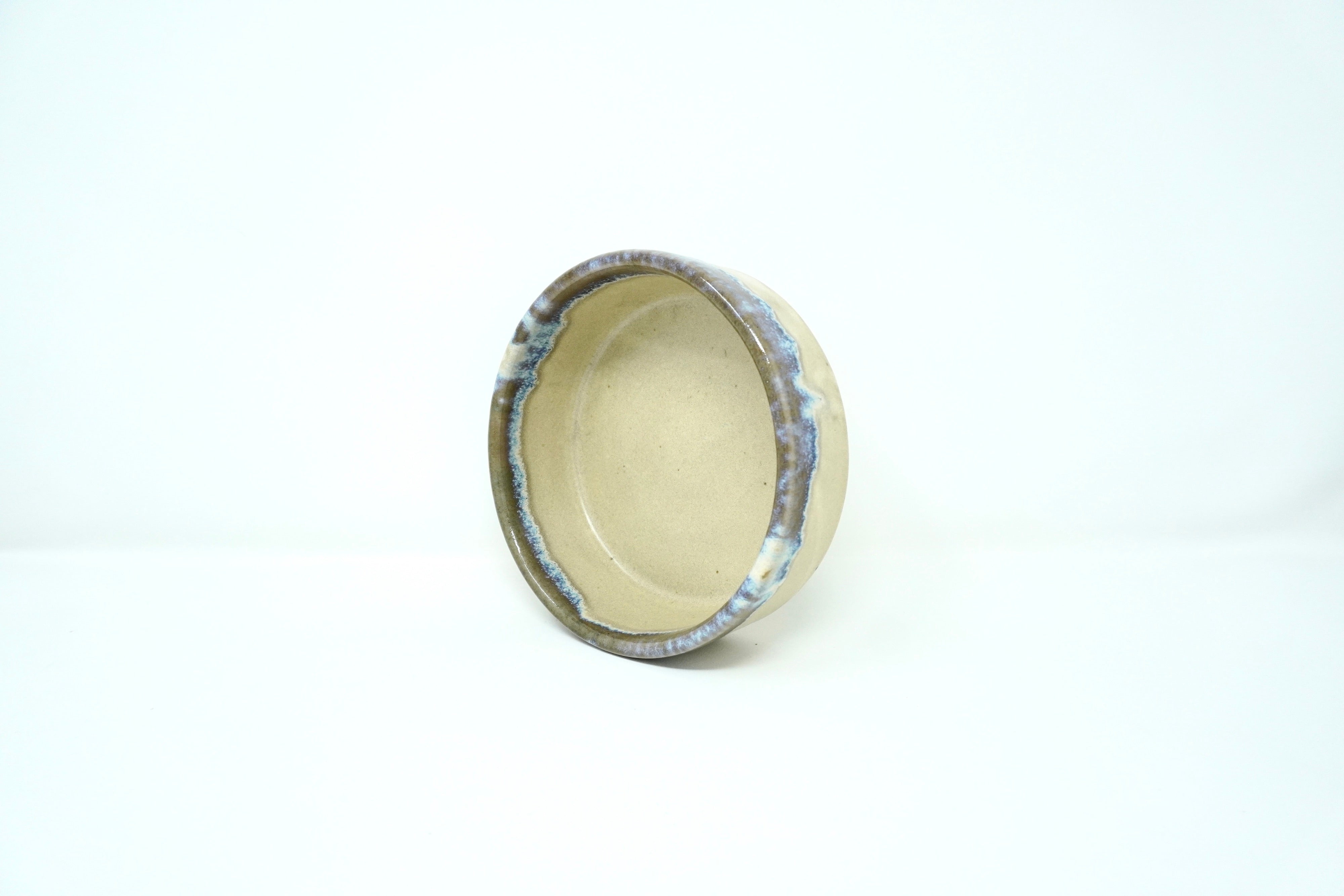 Arena blanca con orilla iris | Bowl con pared Ø 16 cm línea rústica