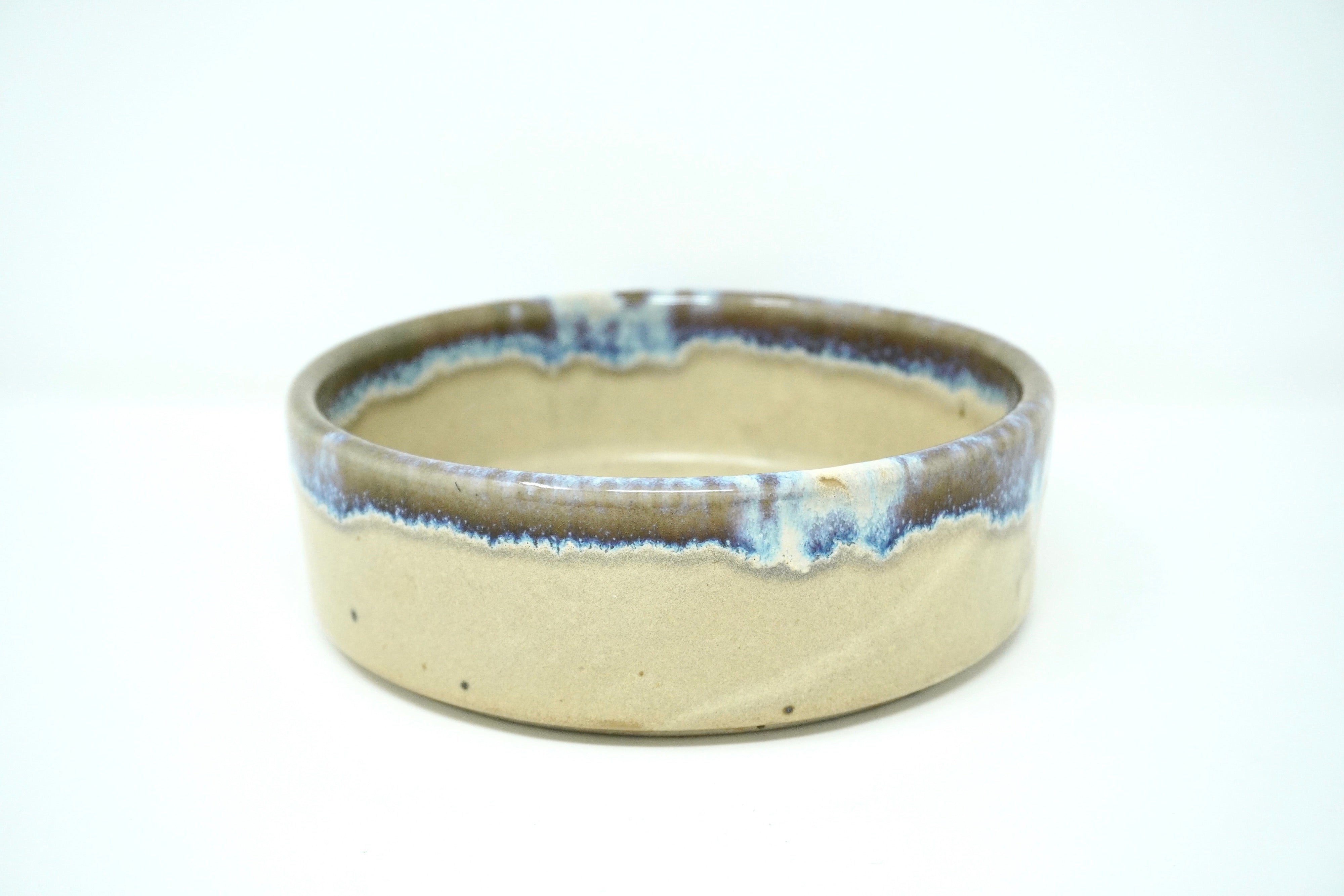 Arena blanca con orilla iris | Bowl con pared Ø 16 cm línea rústica