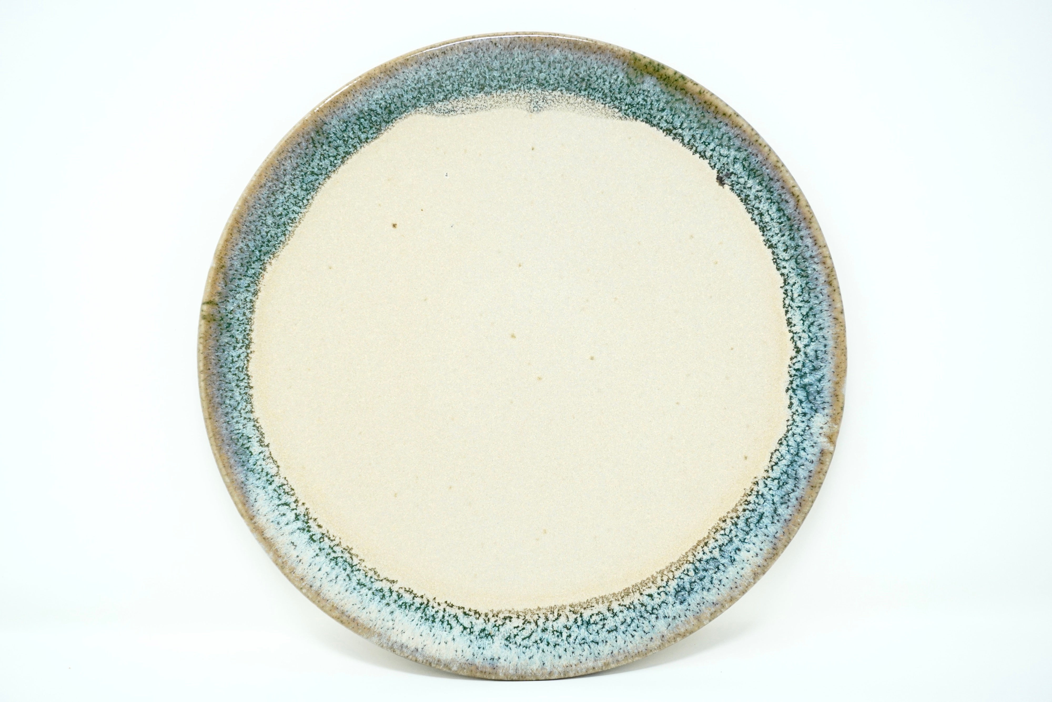 Arena blanca orilla arrecife | Plato postre plano Ø 21 cm línea rústica